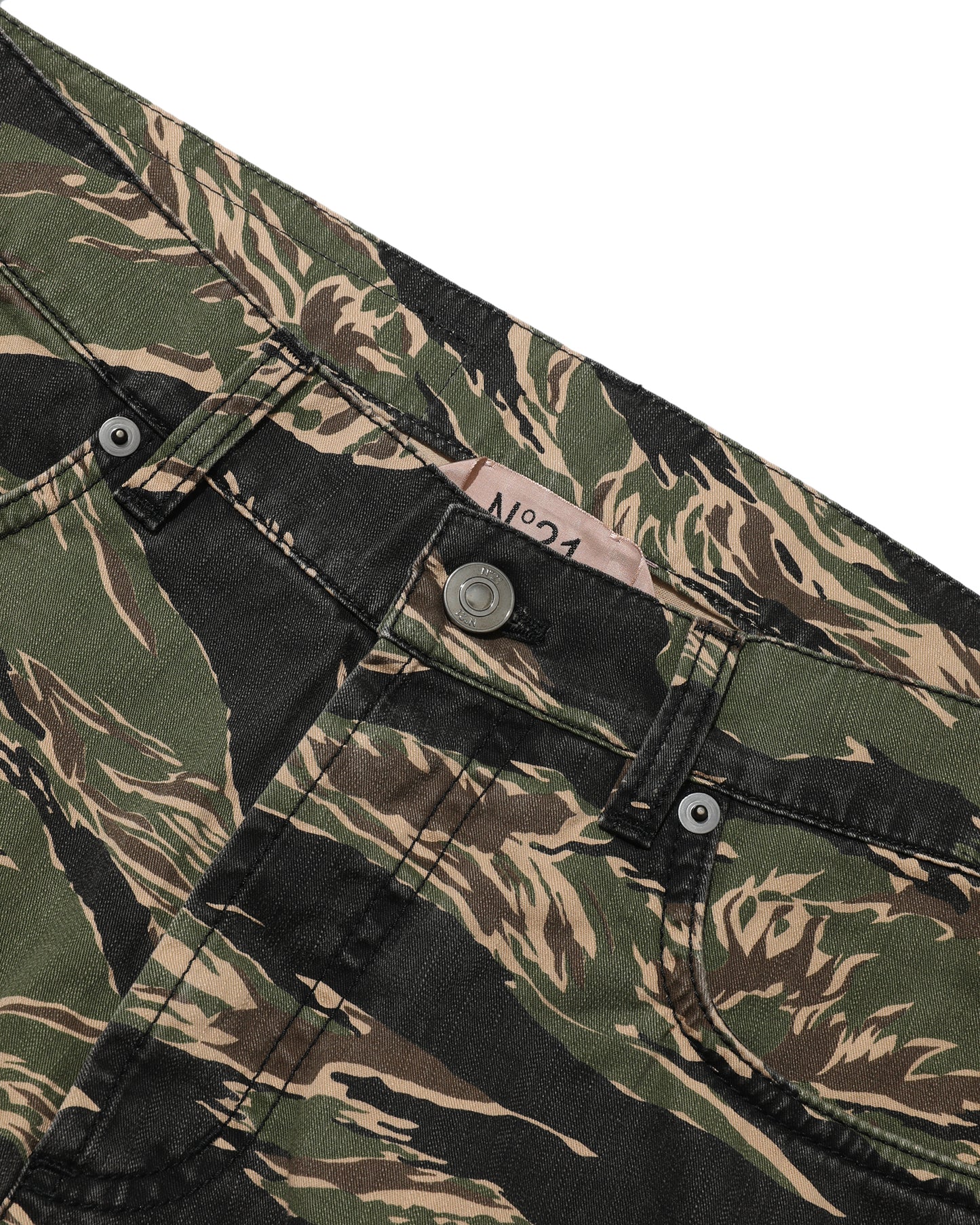 NO.21 Camo print skinny jeans