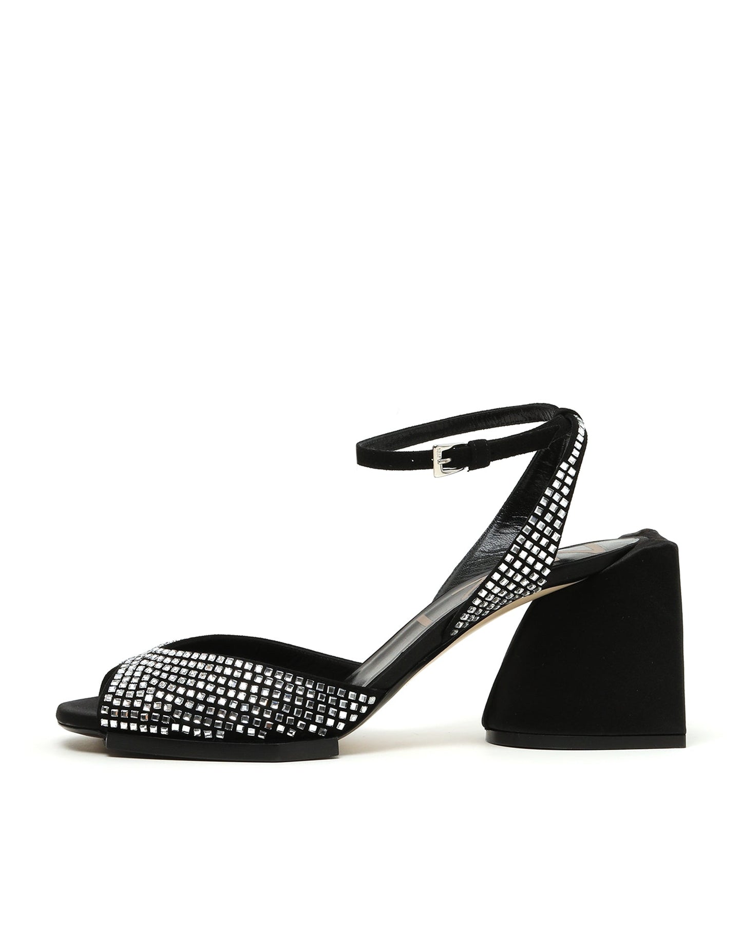 NO.21 Crystal ankle strap pumps