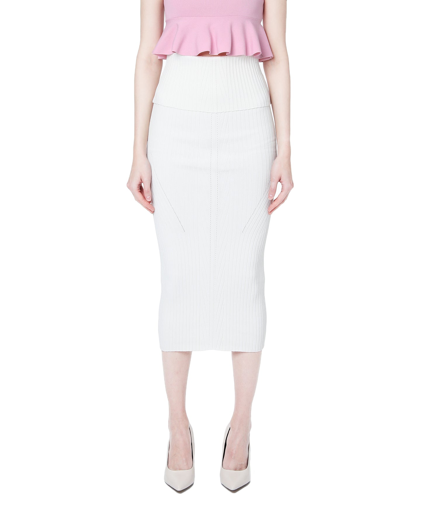 NO.21 Ribbed pencil skirt