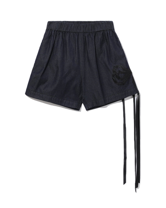 NO.21 Fringe embellished shorts