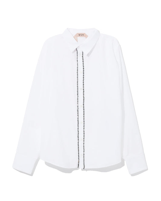 NO.21 Strass embellished shirt