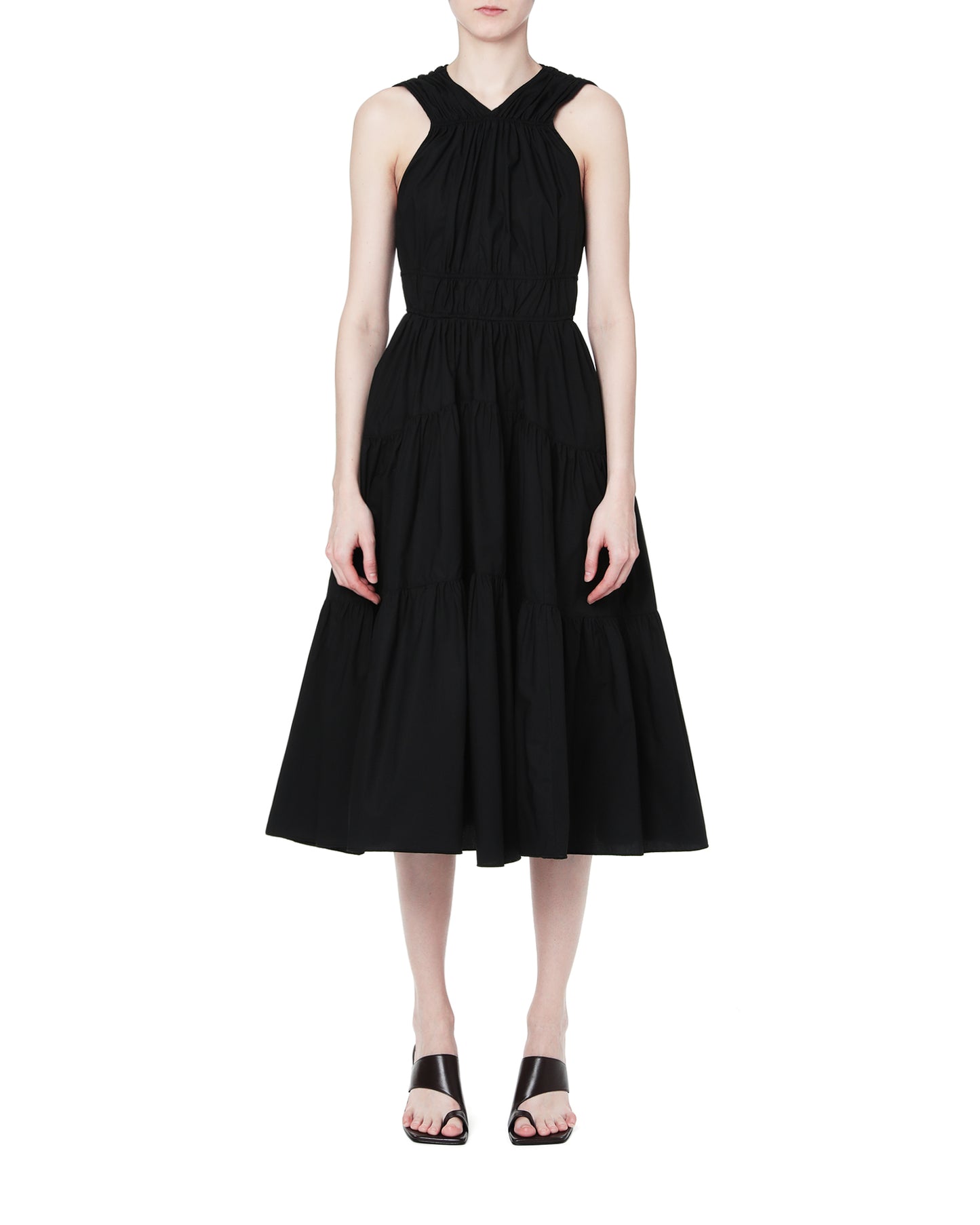 PROENZA SCHOULER Poplin sleeveless tiered dress