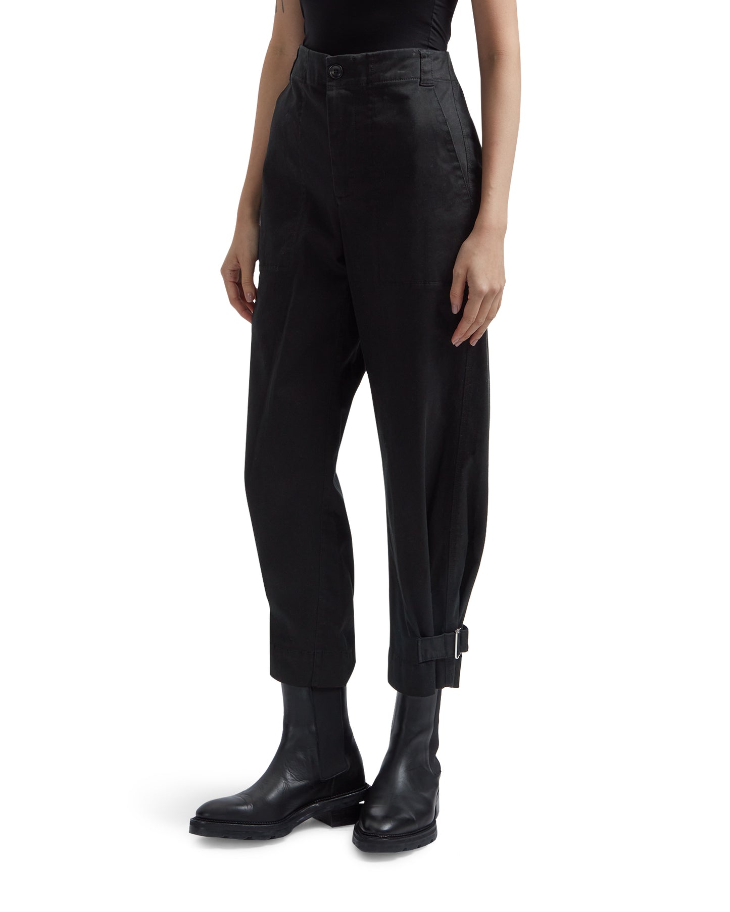 PROENZA SCHOULER Cotton twill buckled pants