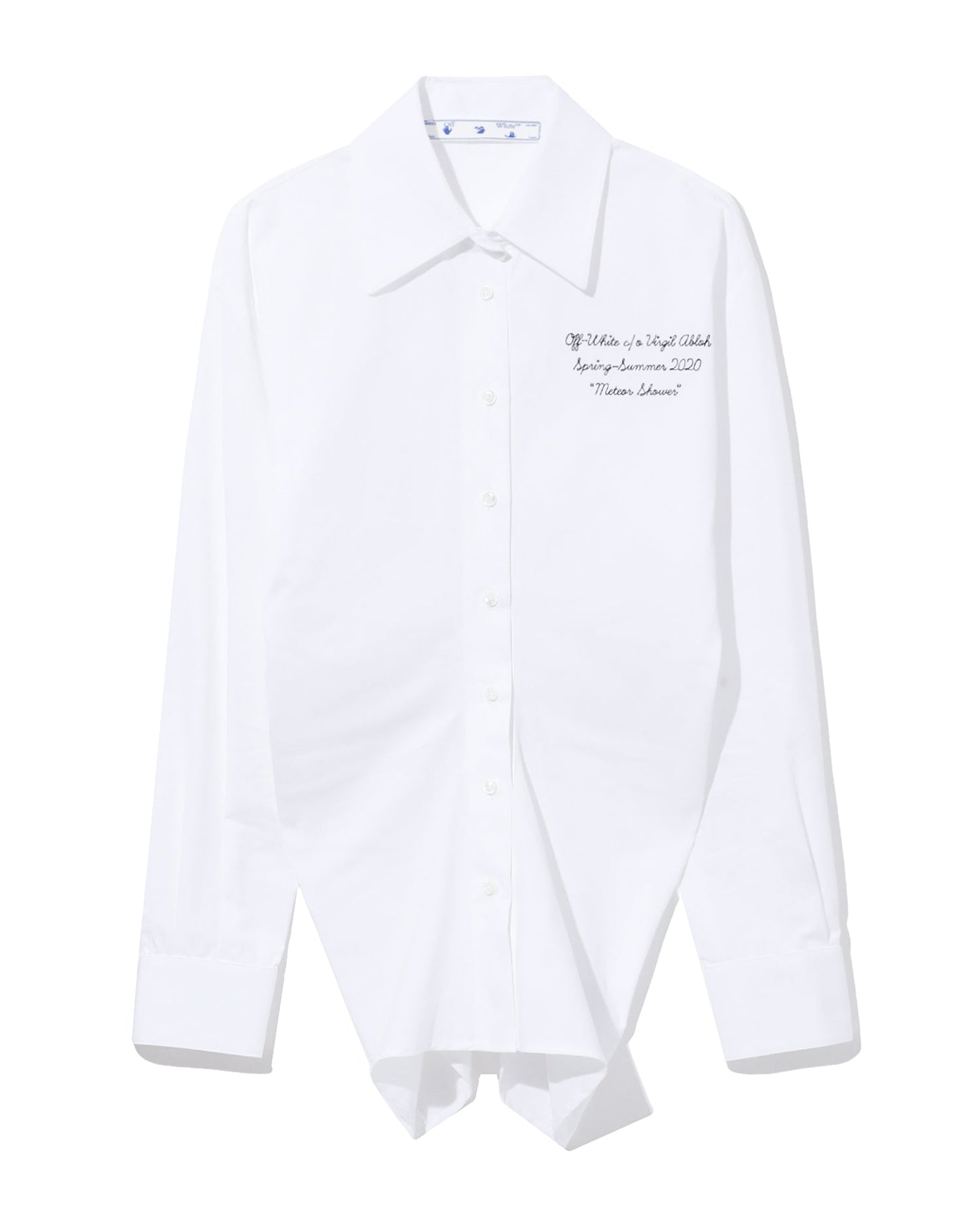 OFF-WHITE C/O VIRGIL ABLOH Slogan embroidered poplin shirt