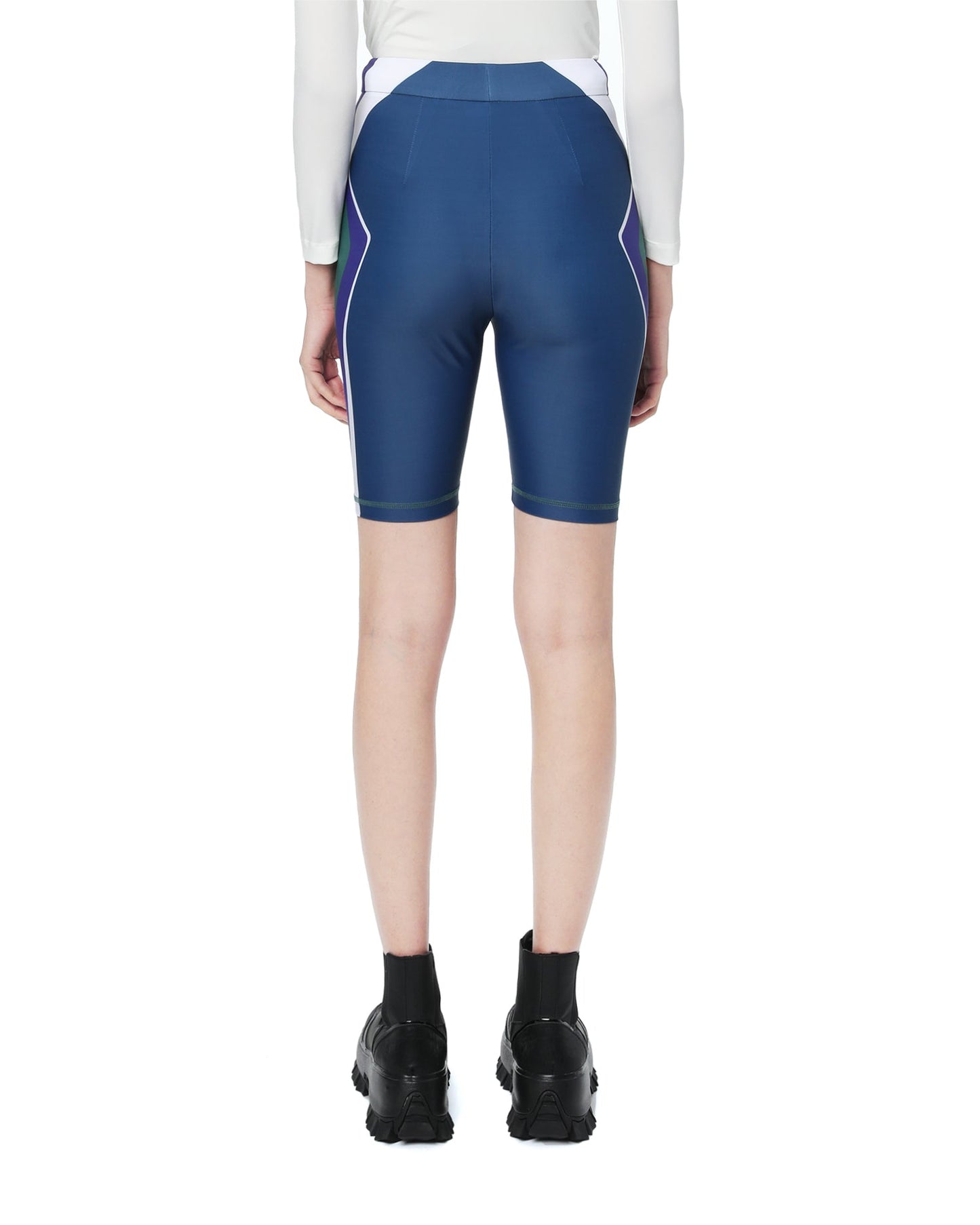 PUSHBUTTON Contrast biker shorts