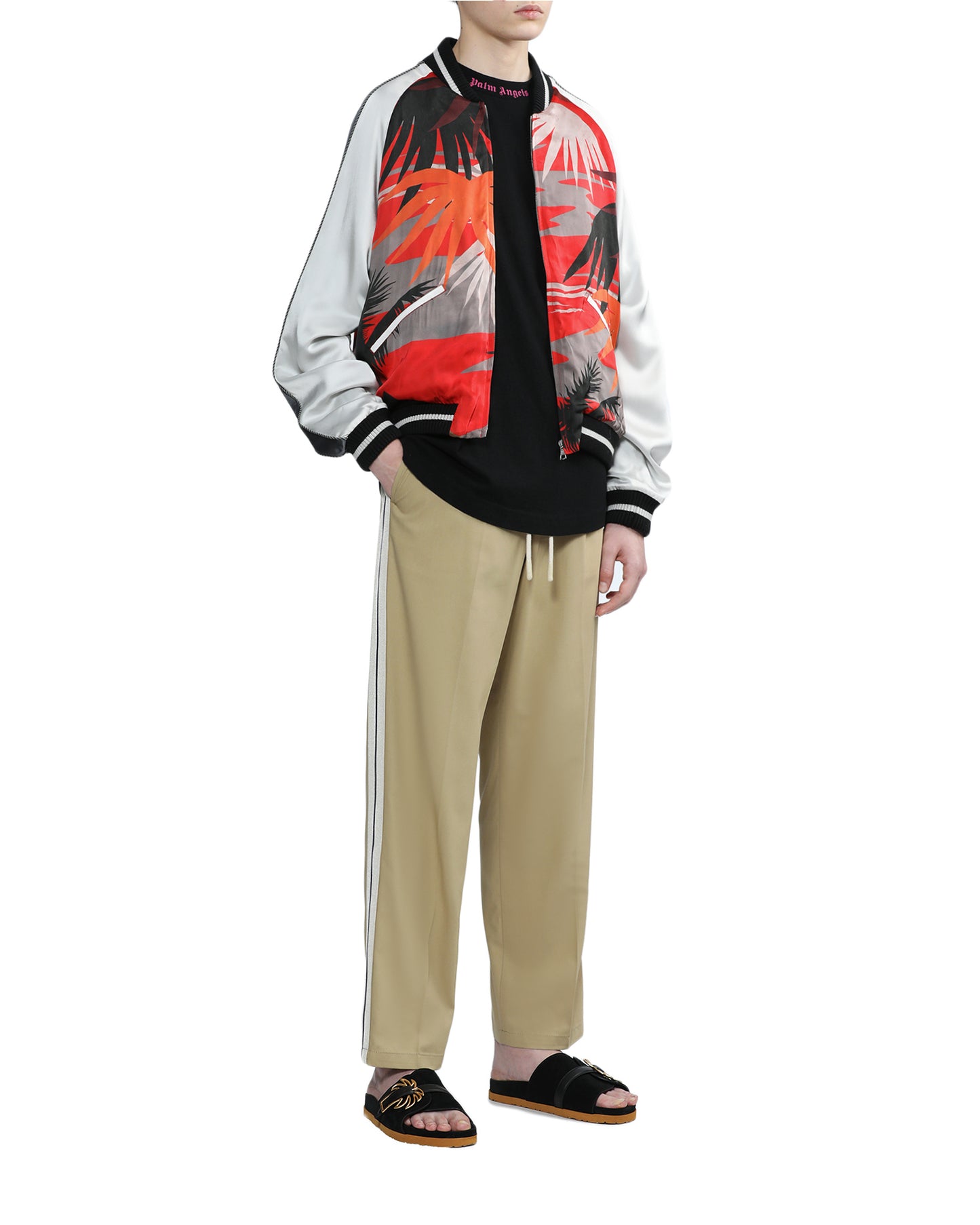 PALM ANGELS Palm tree print track jacket