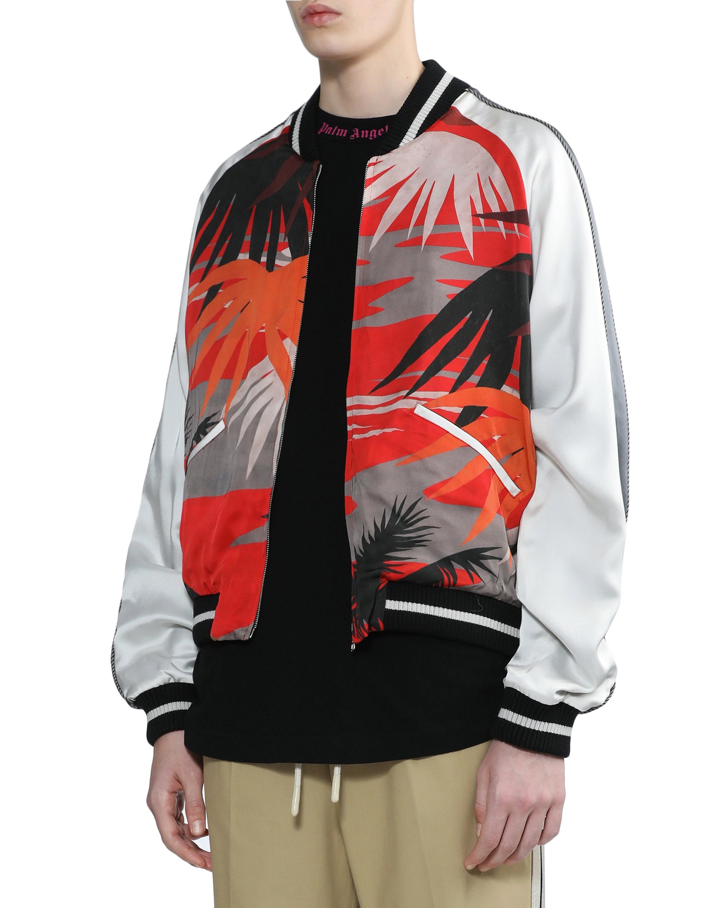 PALM ANGELS Palm tree print track jacket