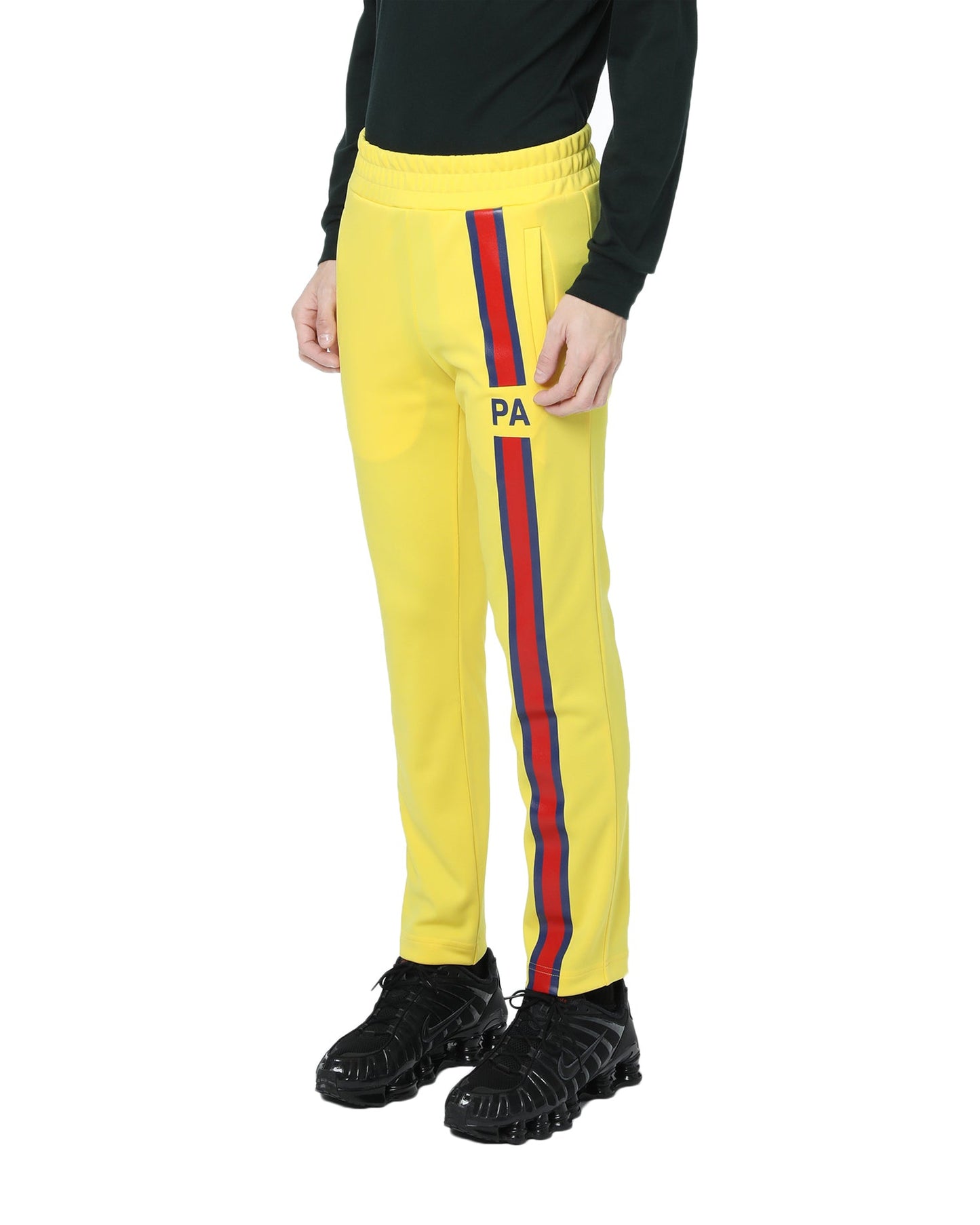 PALM ANGELS Striped slim track pants