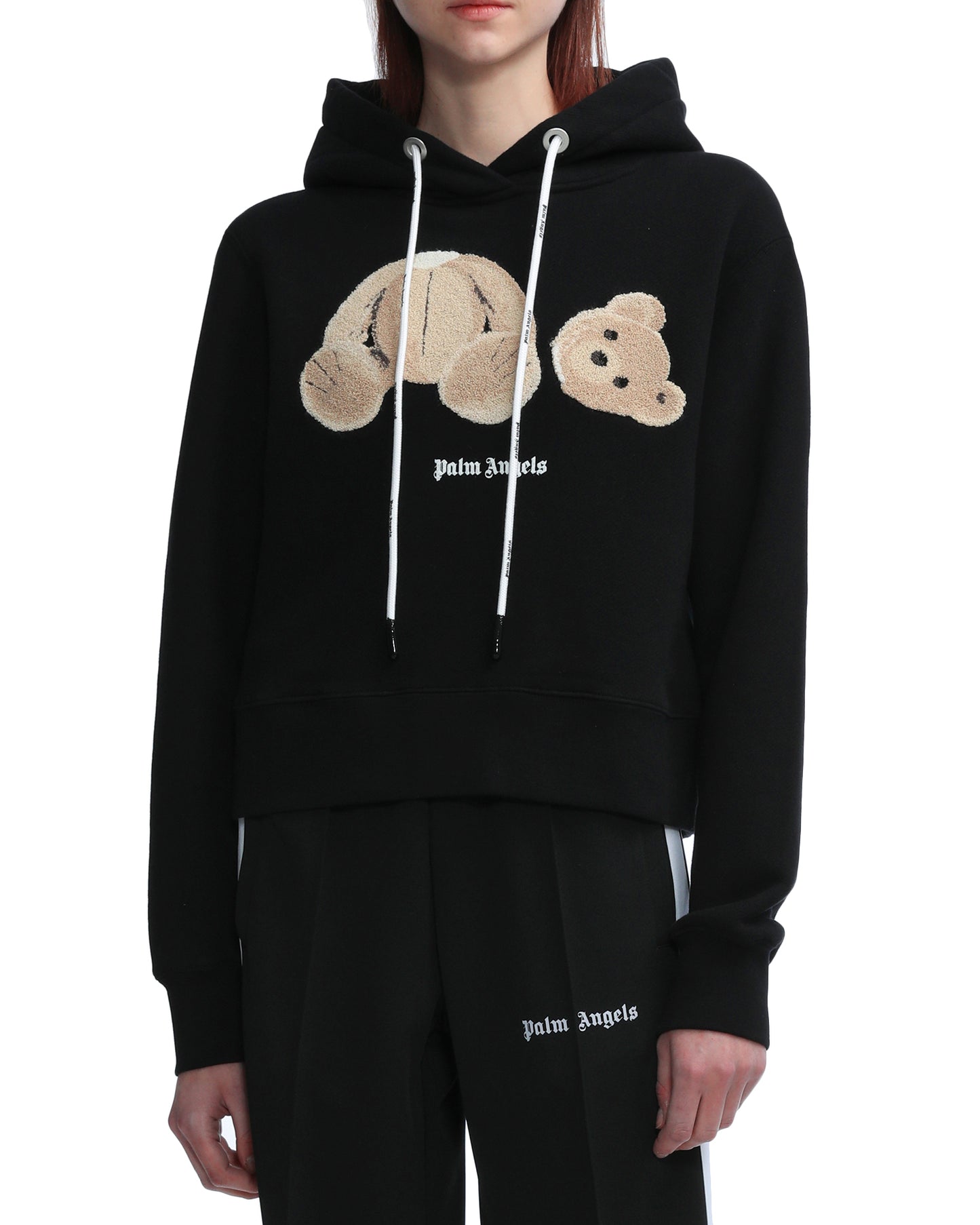 PALM ANGELS Bear cropped hoodie