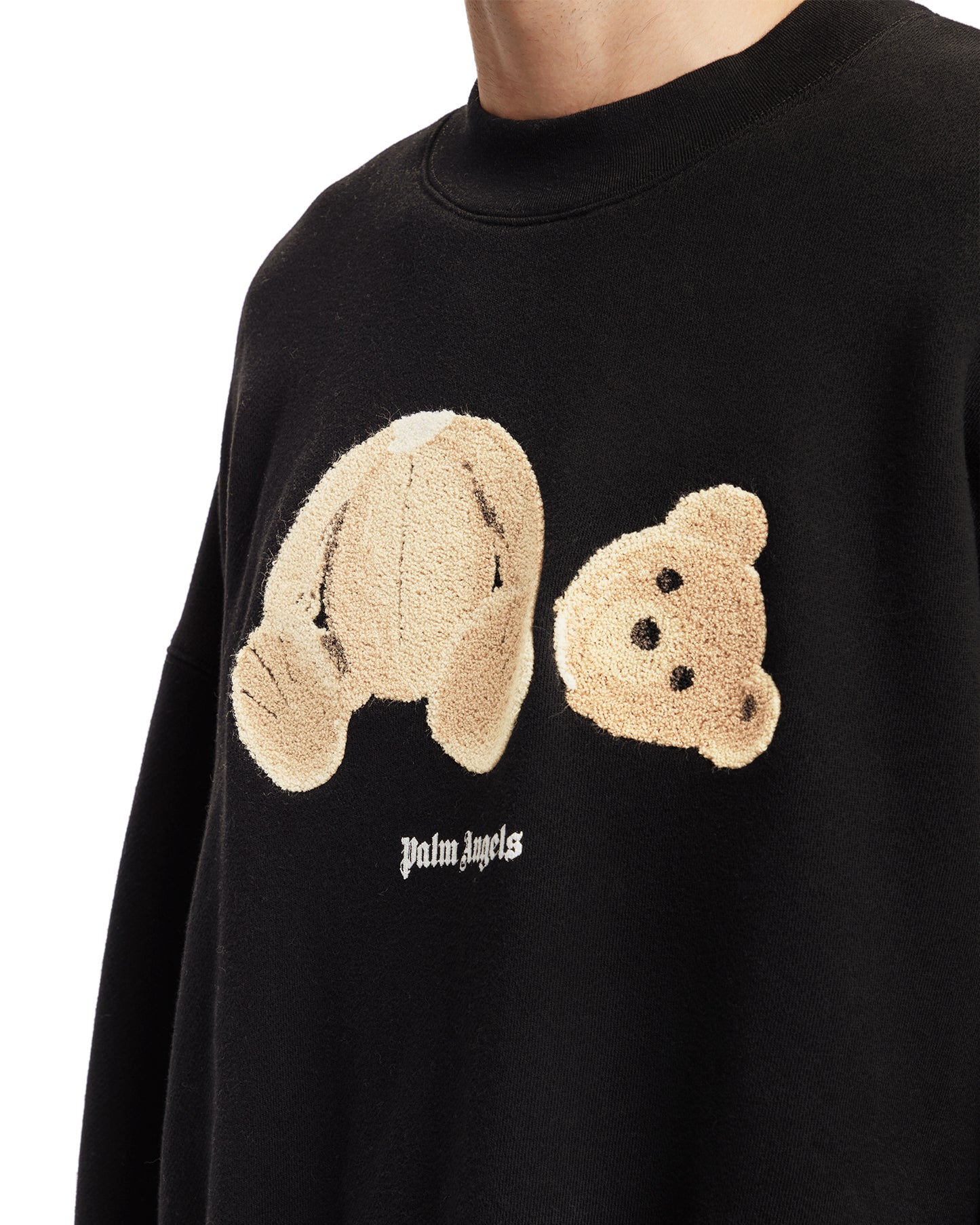 PALM ANGELS Bear print sweatshirt Black