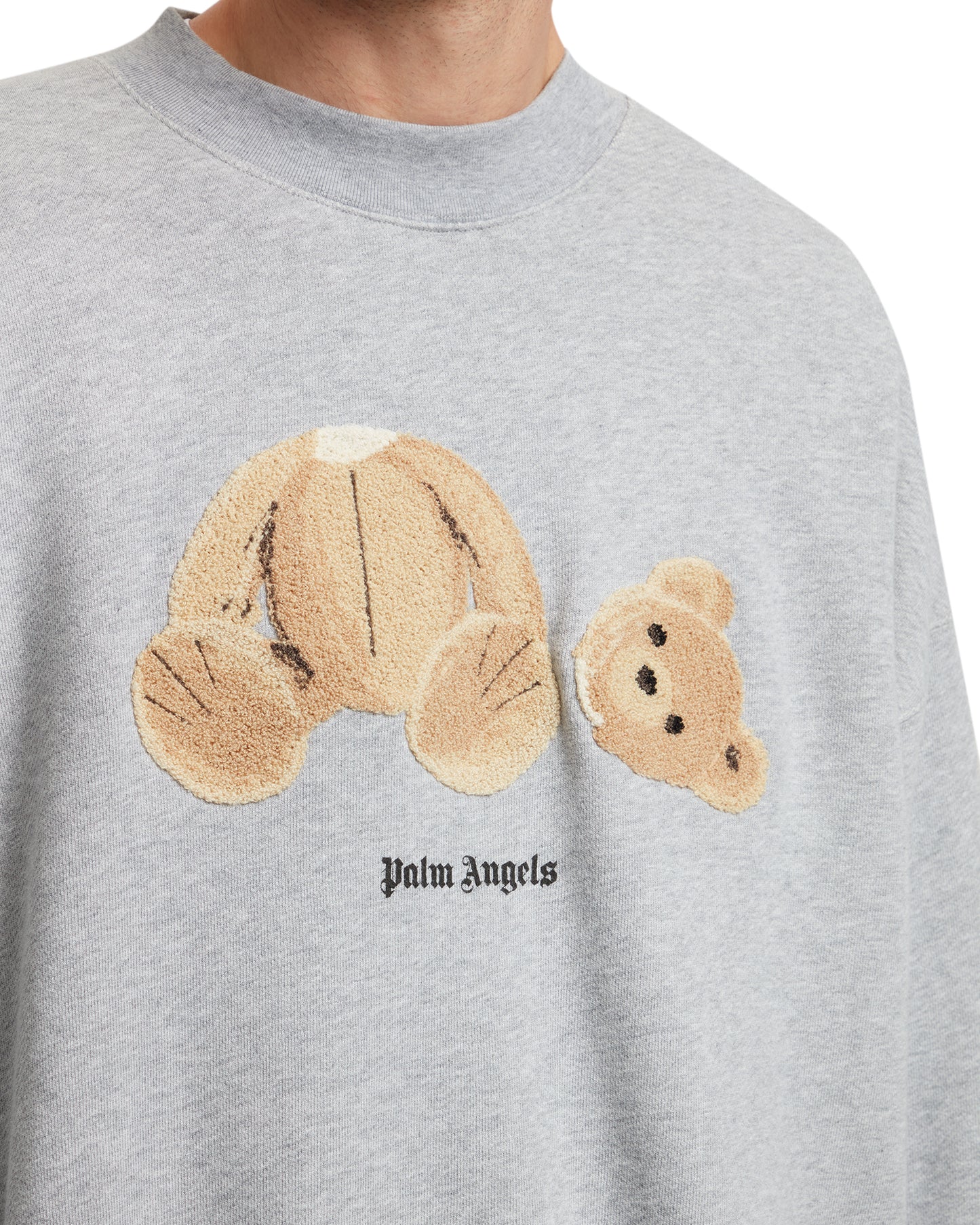 PALM ANGELS Bear print sweatshirt Gray