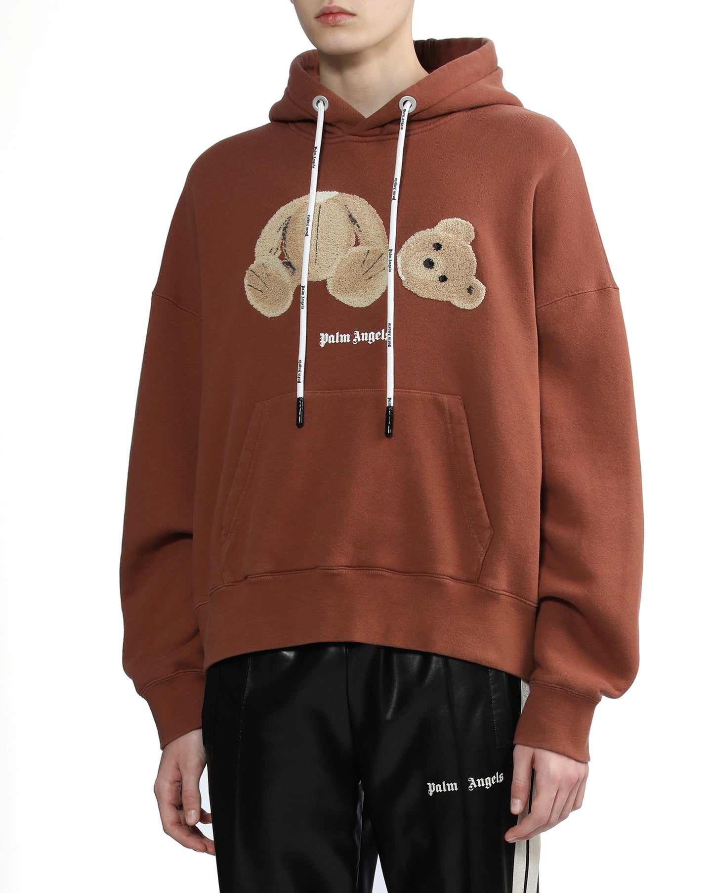 PALM ANGELS Embroidered bear hoodie