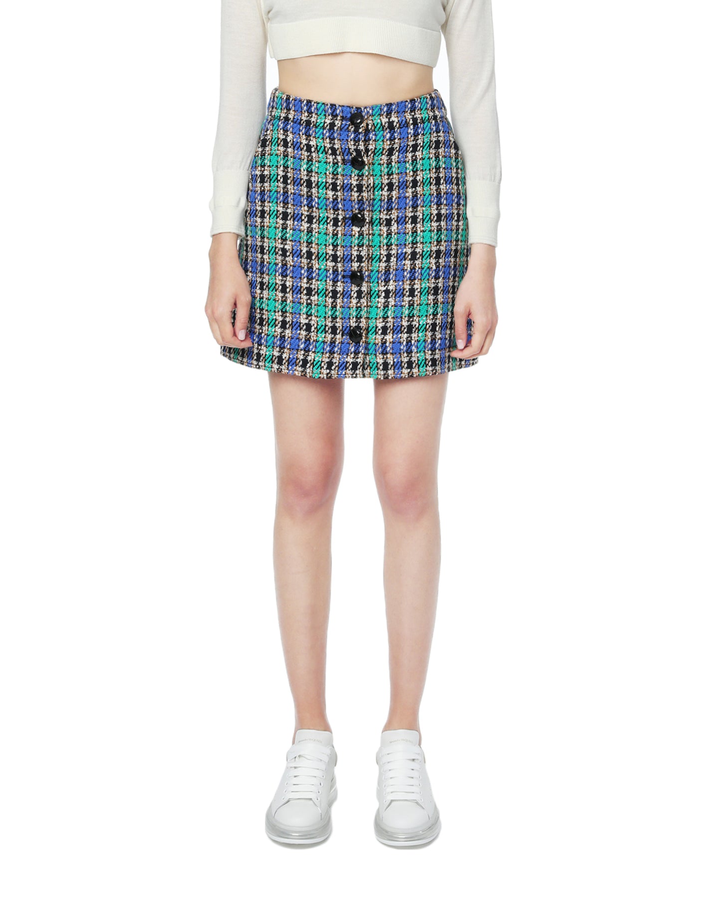 MCQ Tweed plaid skirt