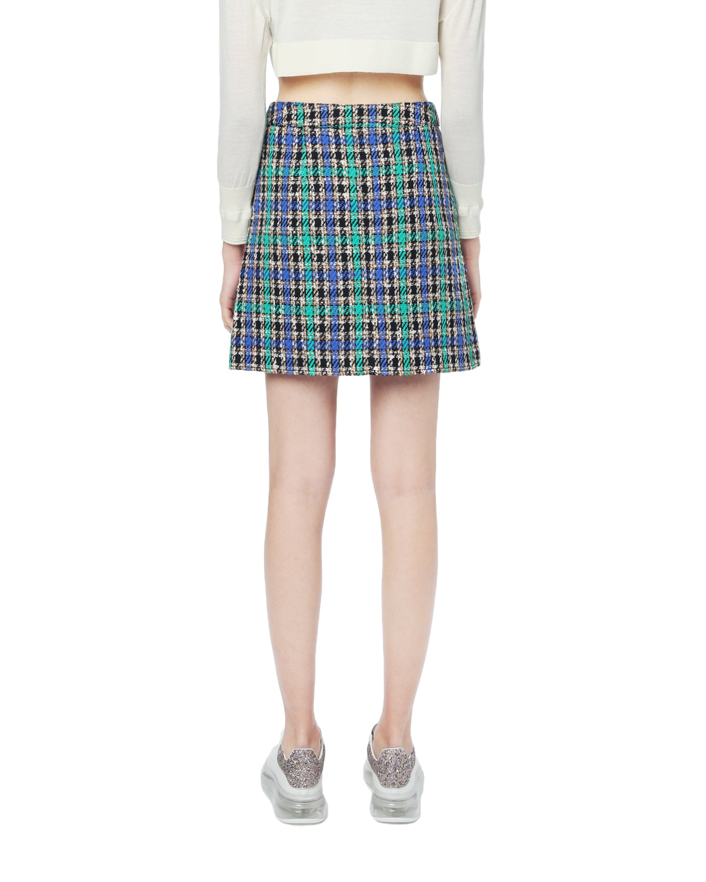 MCQ Tweed plaid skirt