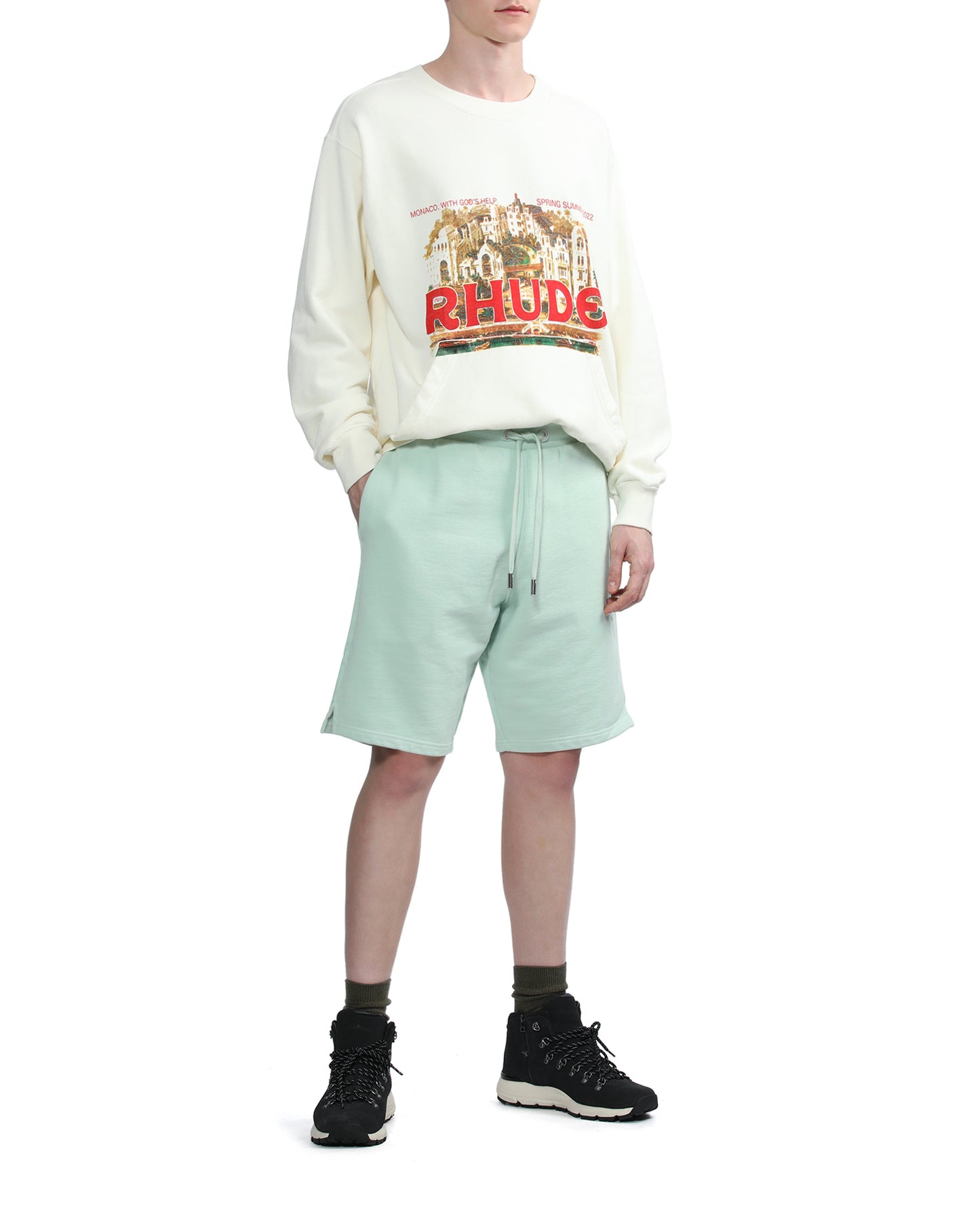 RHUDE Logo graphic round-neck sweatshirt