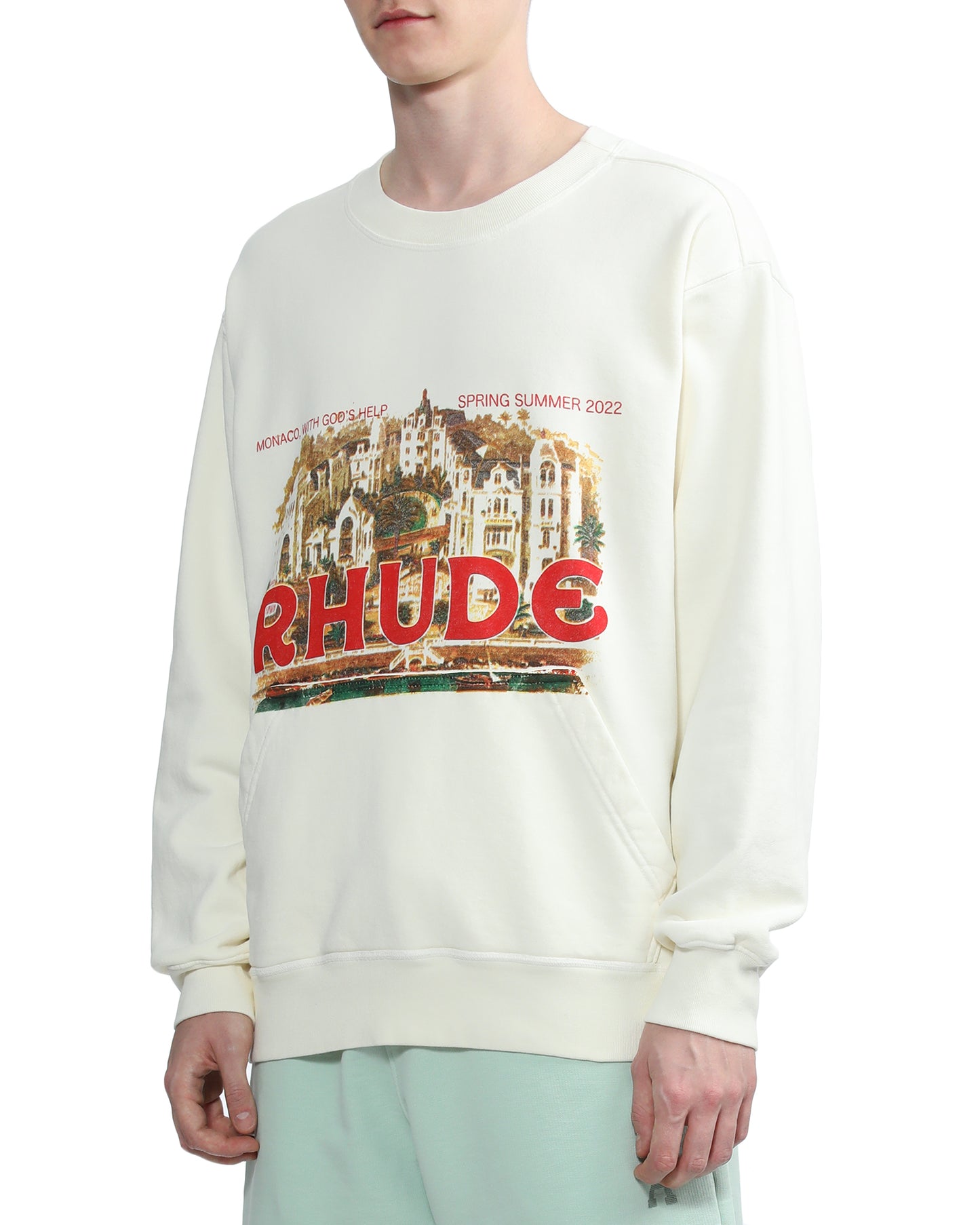 RHUDE Logo graphic round-neck sweatshirt