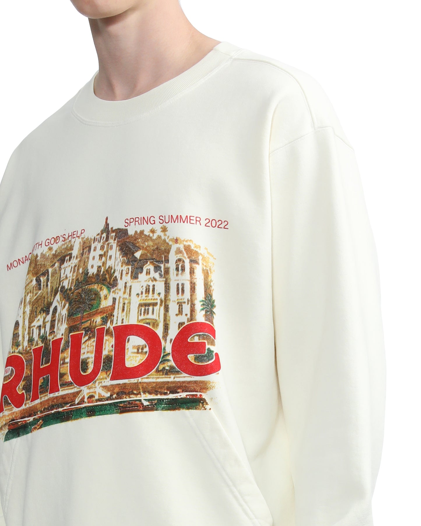 RHUDE Logo graphic round-neck sweatshirt