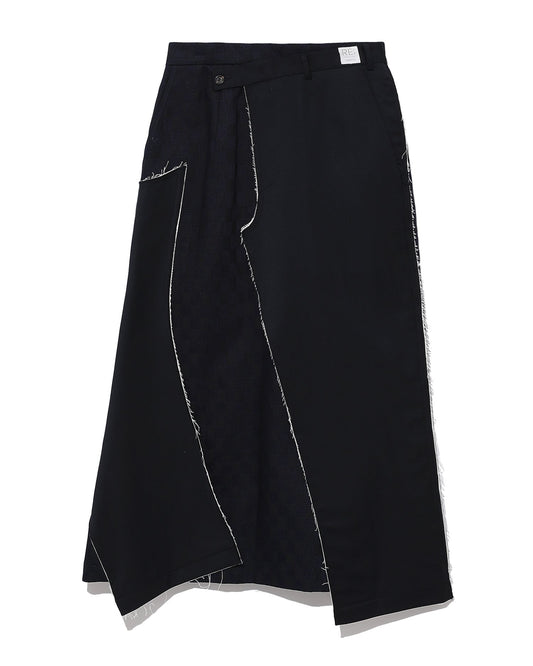 RE CODE Contrasting layered skirt