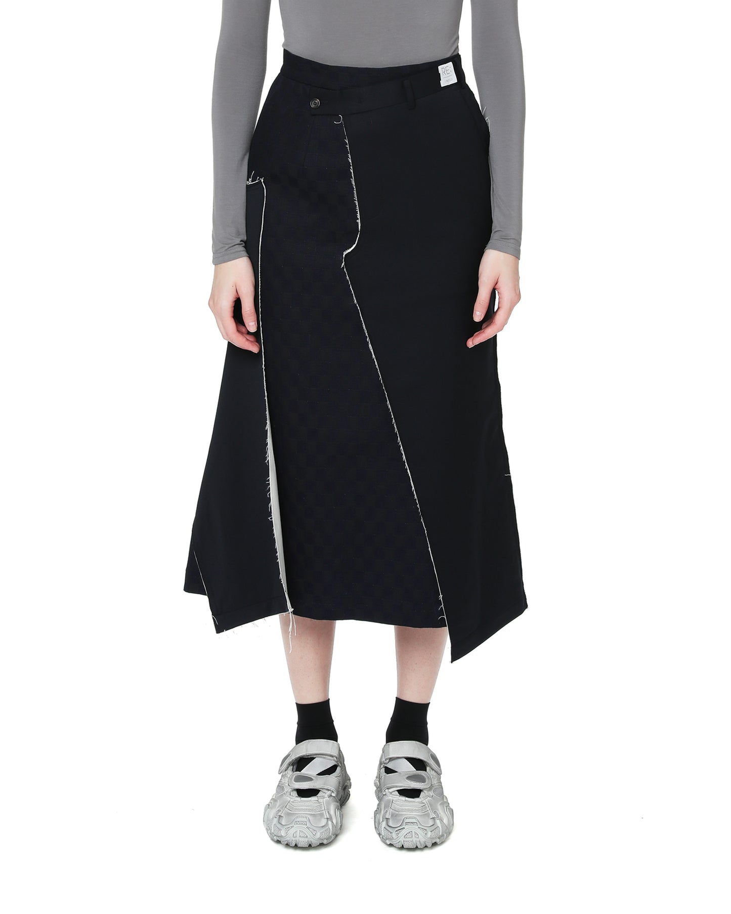 RE CODE Contrasting layered skirt