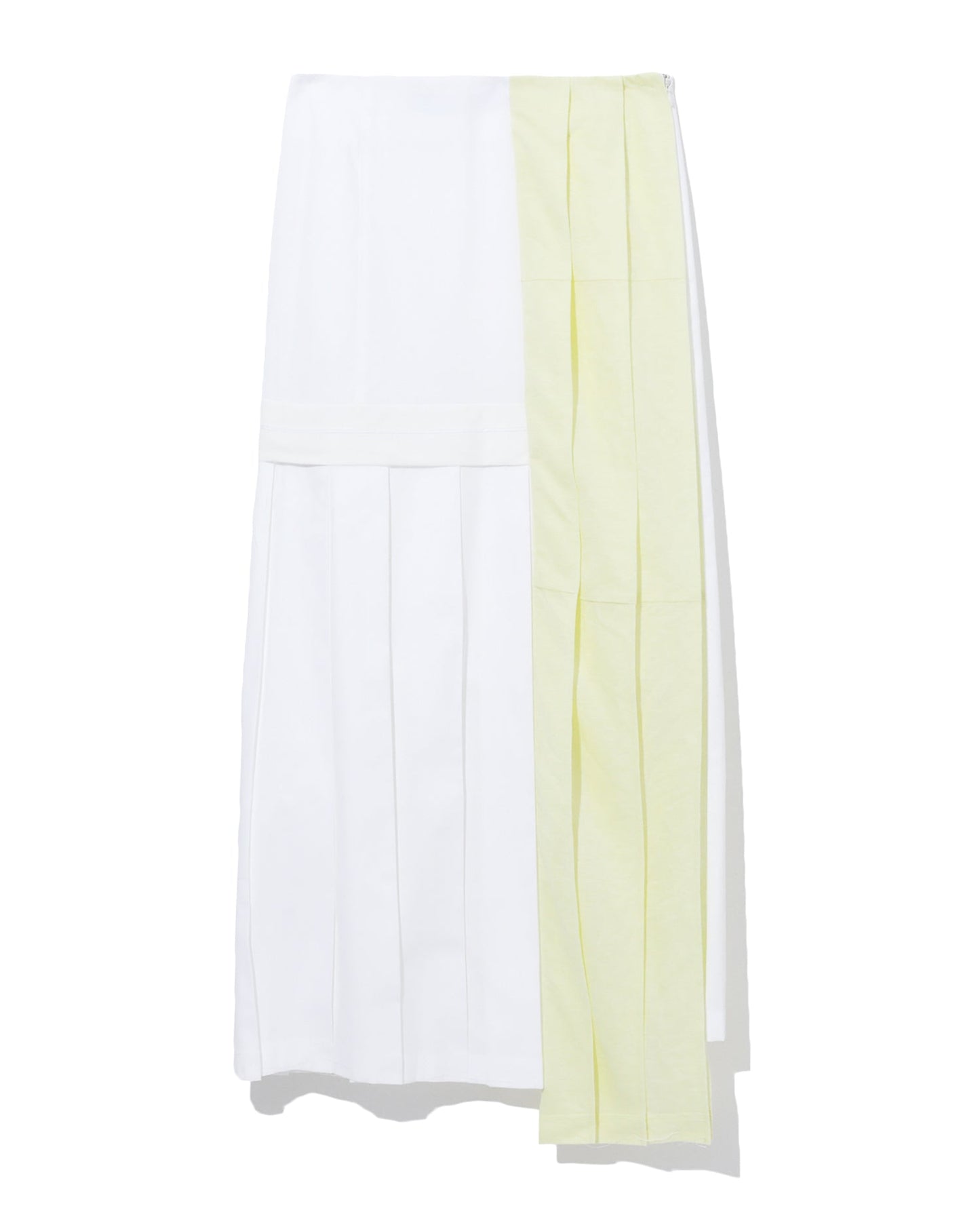 RE CODE Two tone pleated skirt