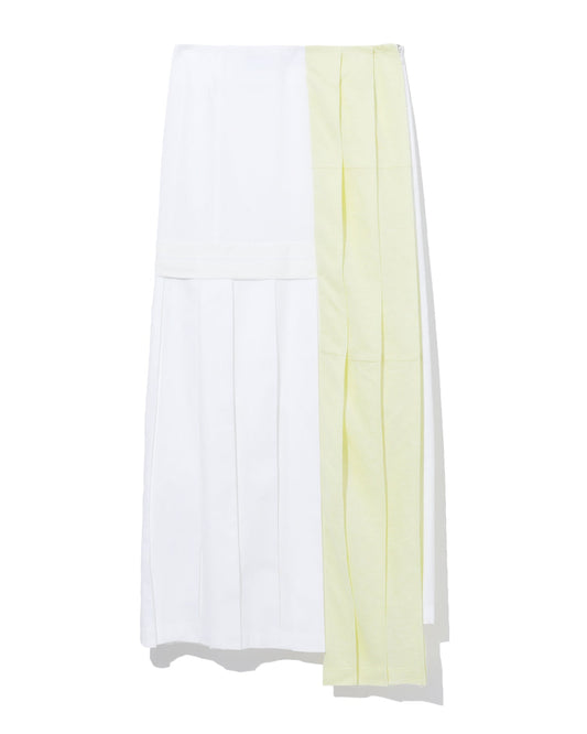 RE CODE Two tone pleated skirt