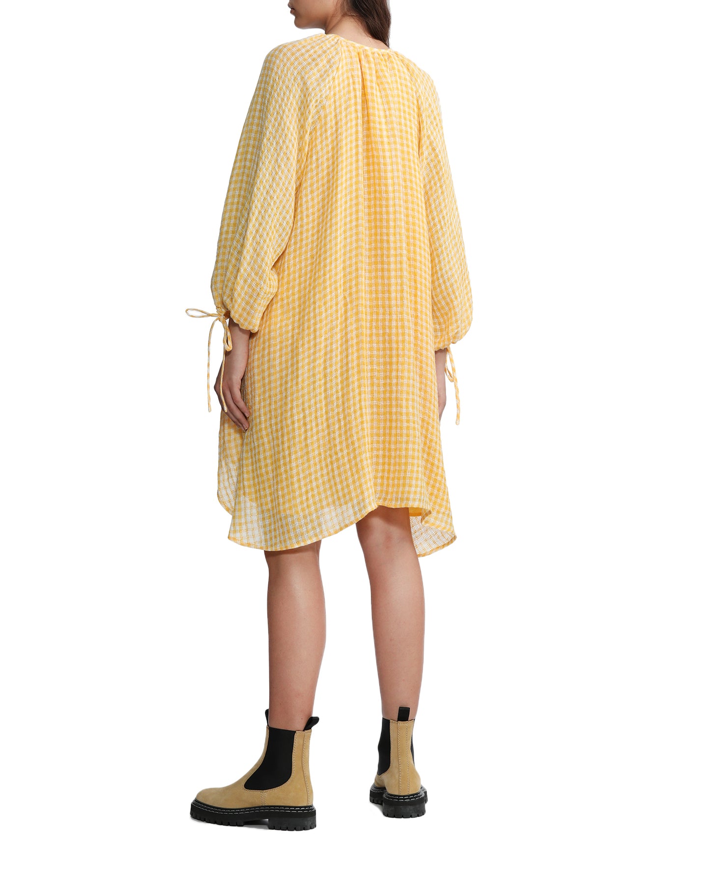 REJINA PYO Button up checked dress