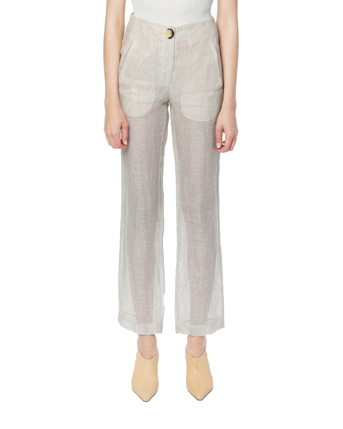 REJINA PYO Linen mesh pants