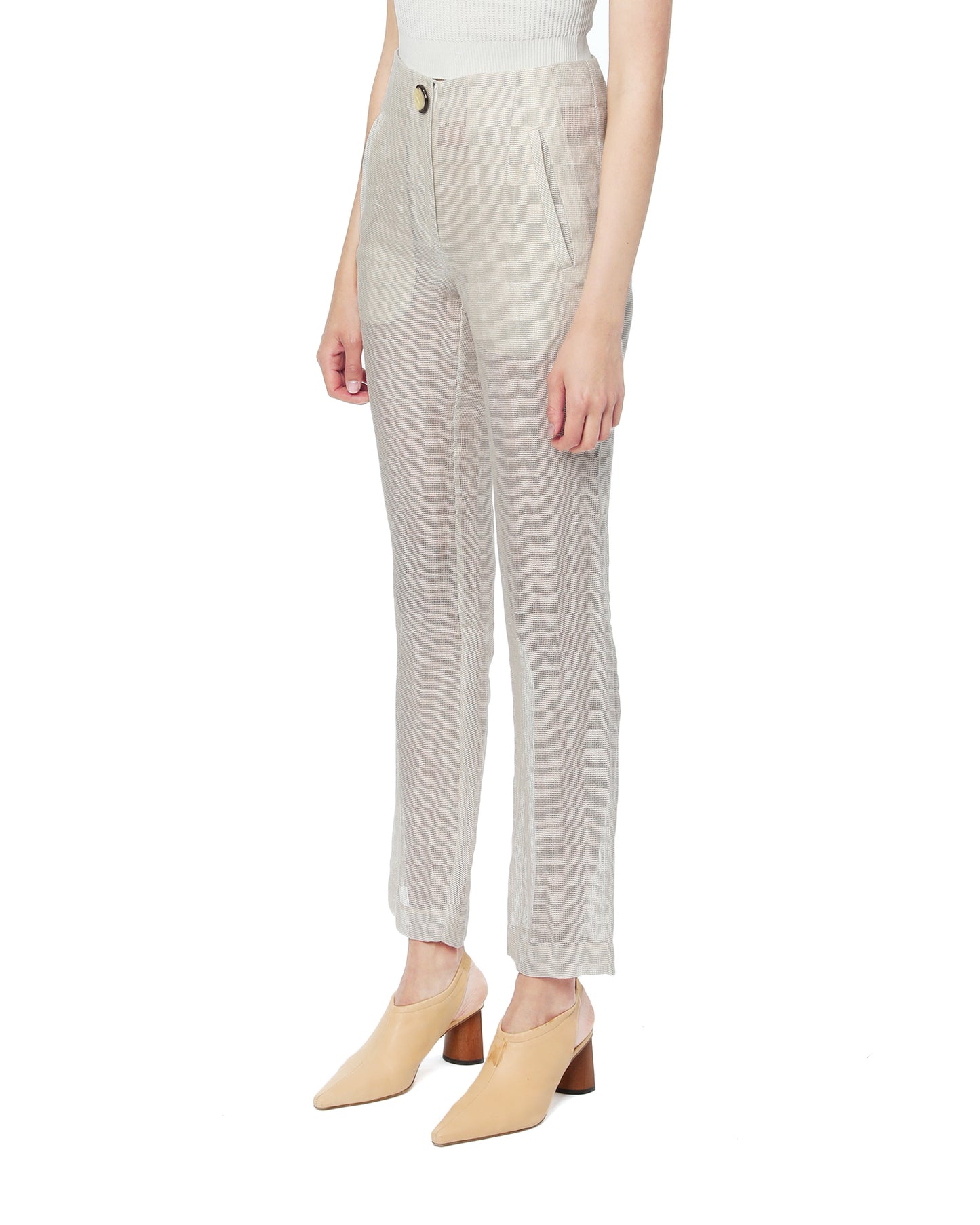 REJINA PYO Linen mesh pants