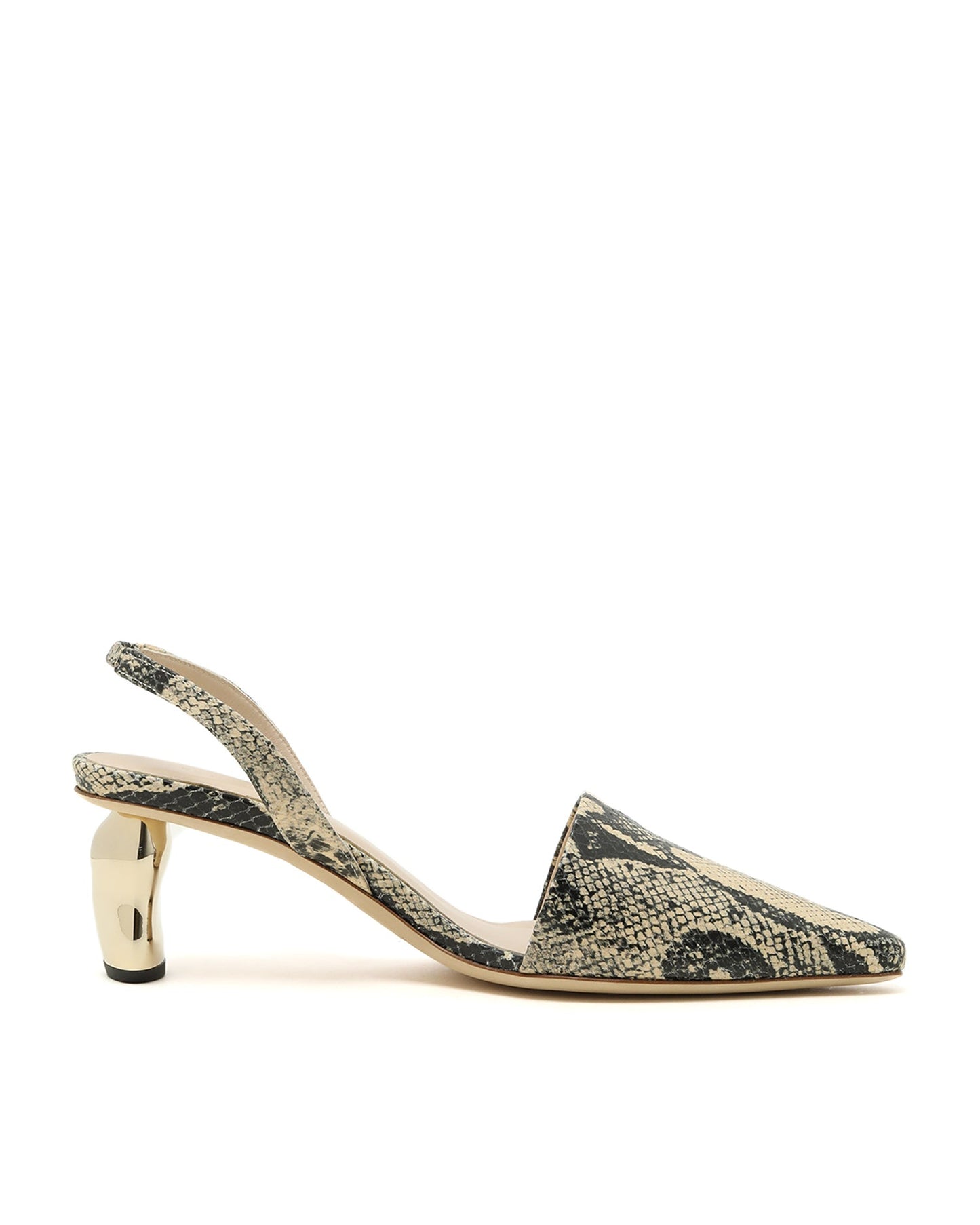 REJINA PYO Conie snakeskin-effect slingback pumps