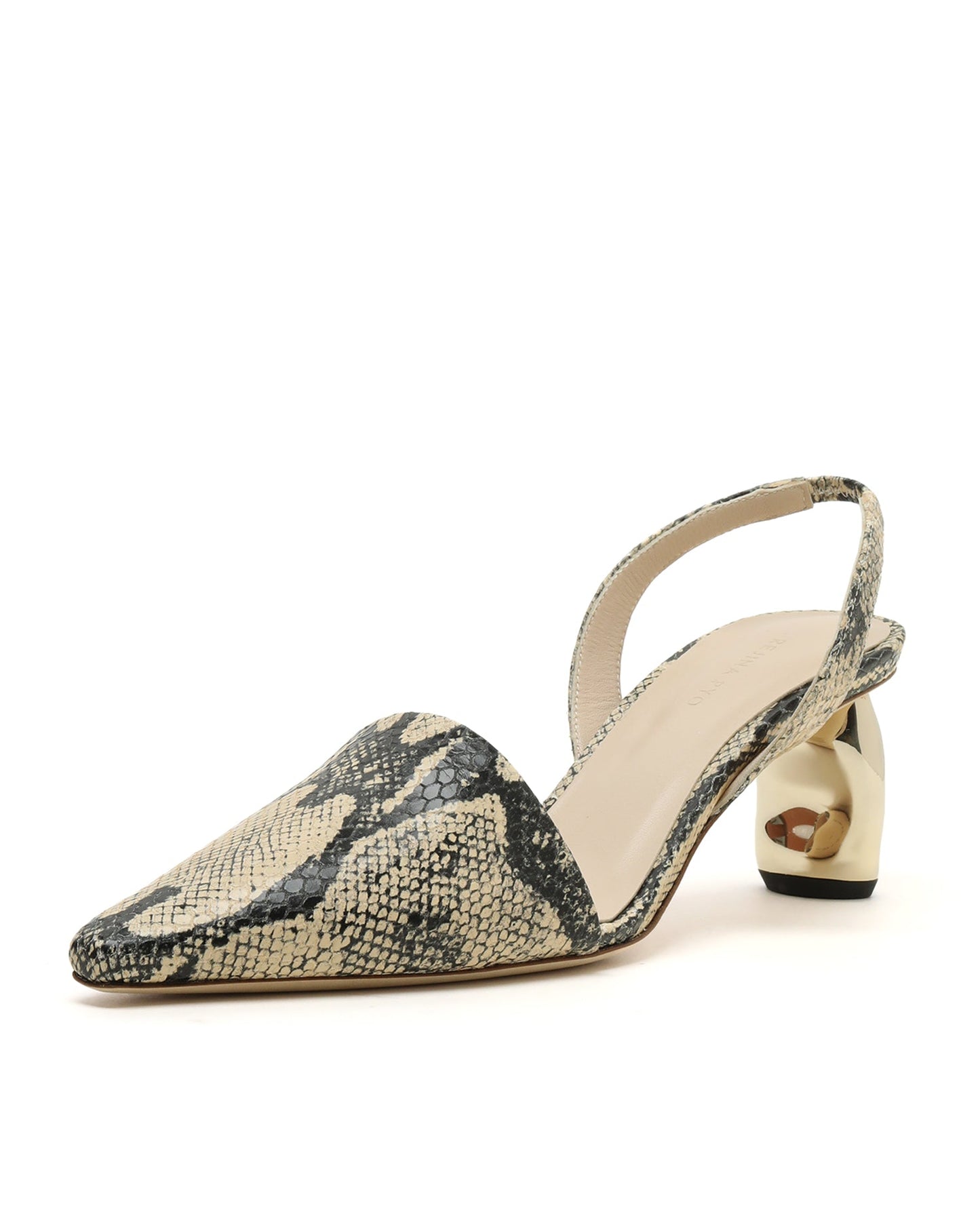 REJINA PYO Conie snakeskin-effect slingback pumps