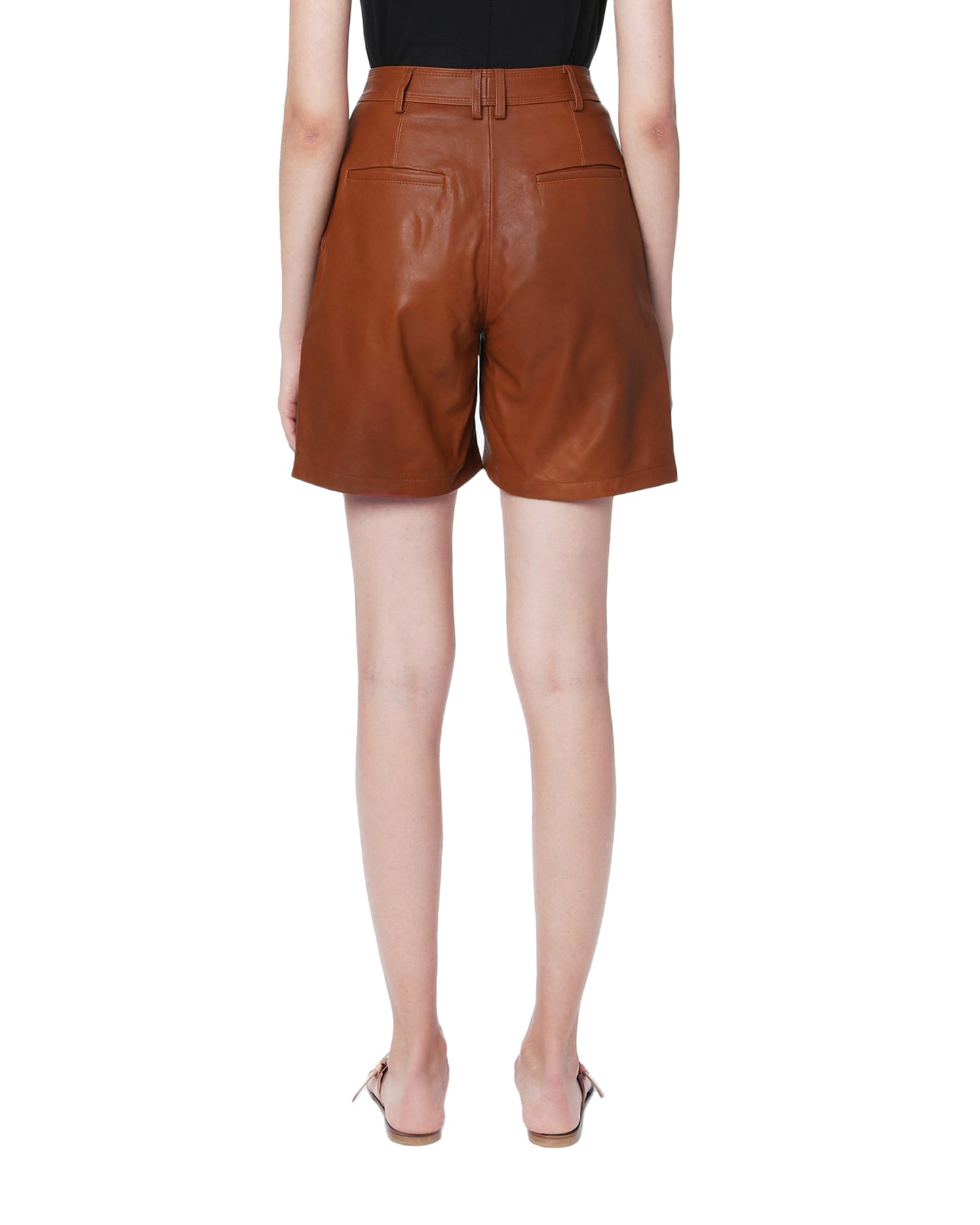 RAG & BONE F Panelled leather shorts