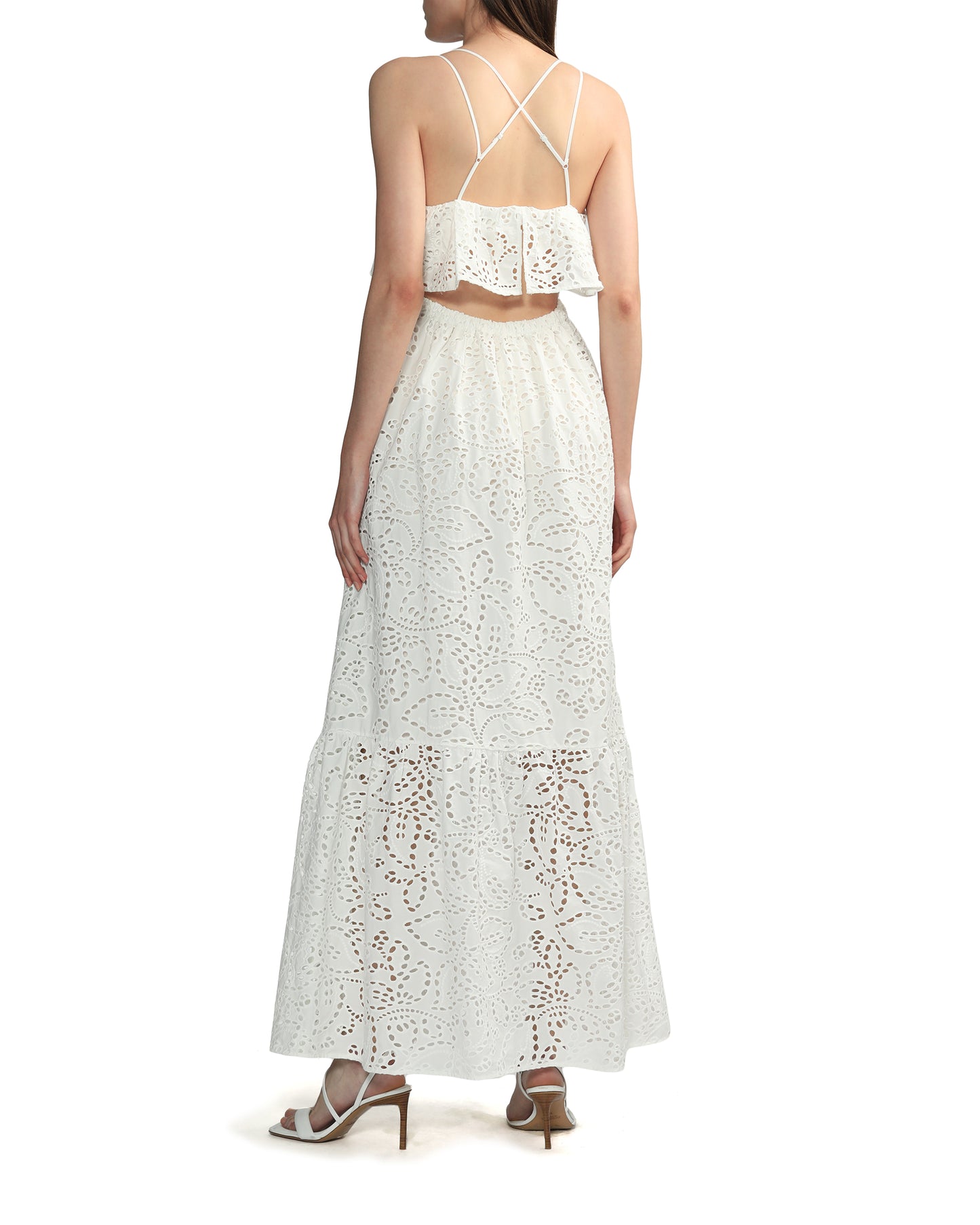 SELF PORTRAIT Broderie maxi dress