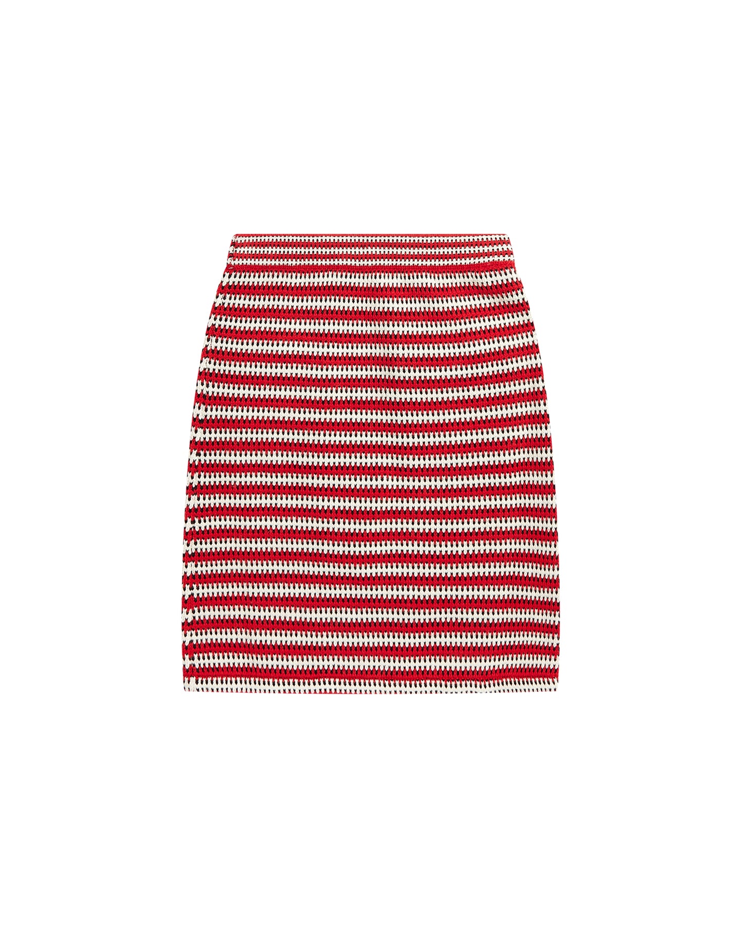 SELF PORTRAIT Striped knit skirt