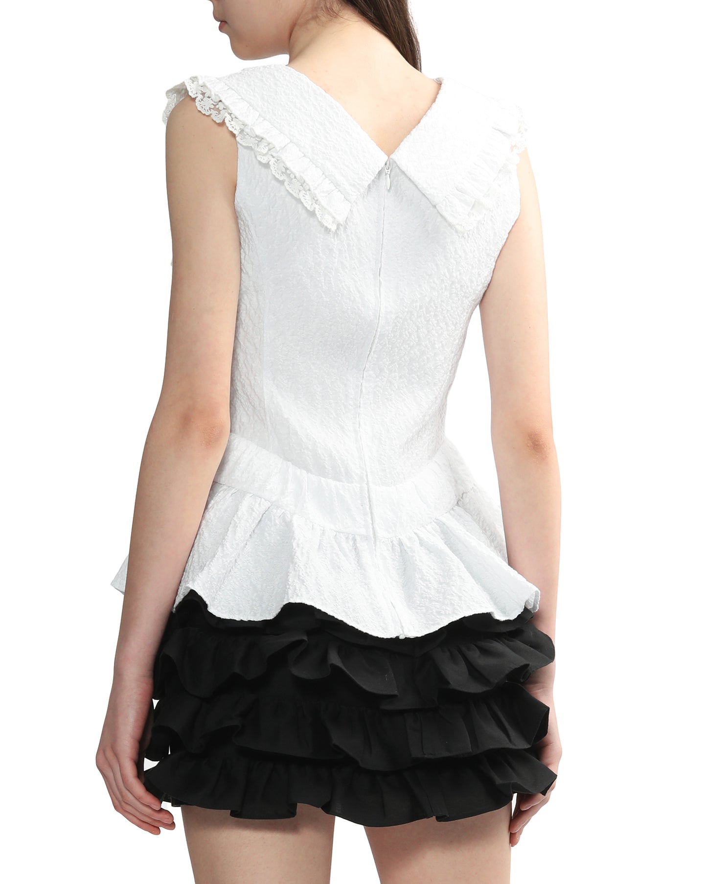 SHUSHU TONG Ruffled tank top