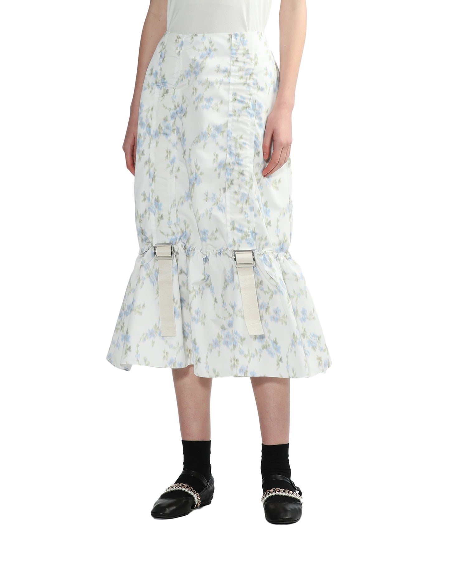 SIMONE ROCHA Belted floral skirt