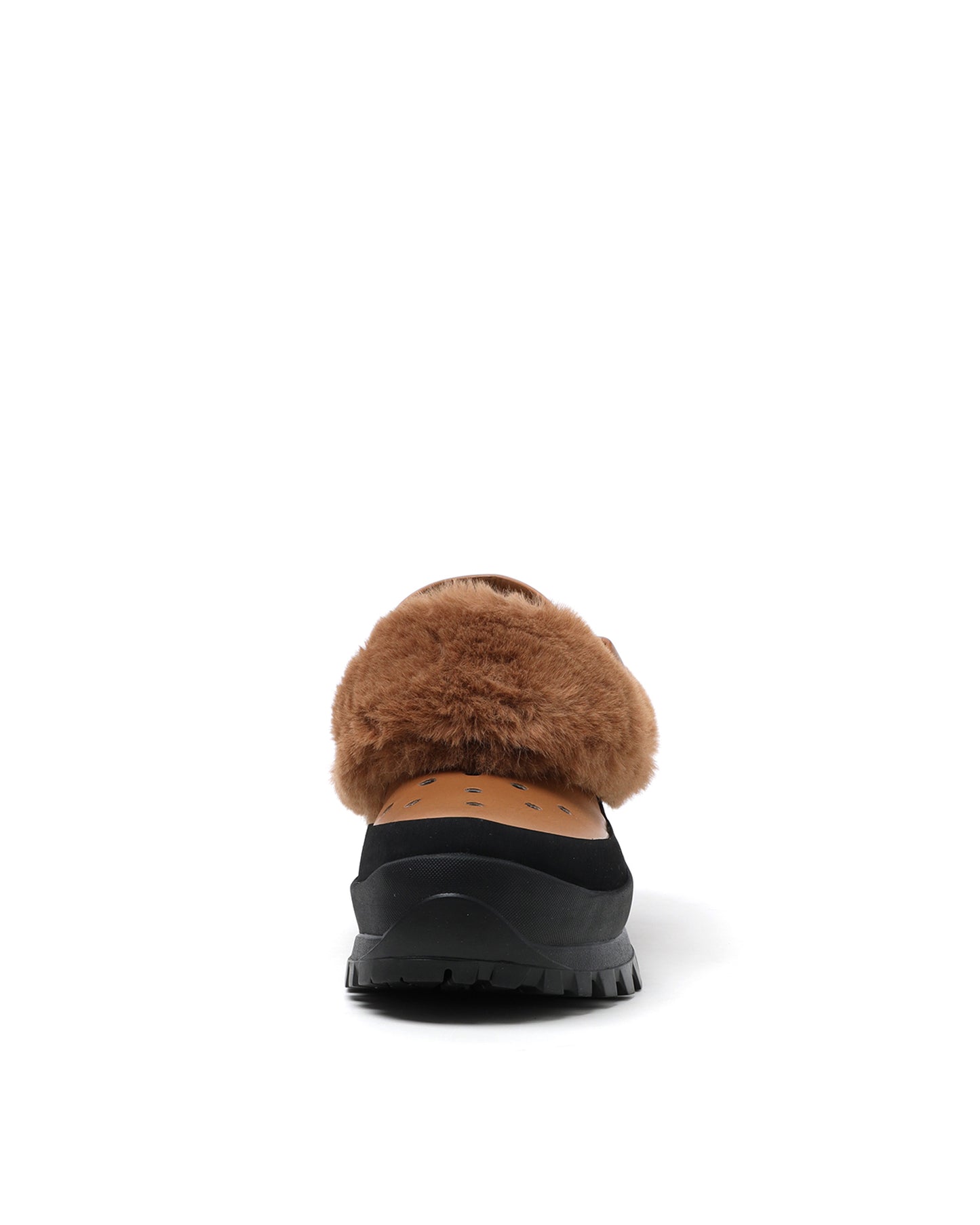 STELLA MCCARTNEY Faux fur trimmed slingbacks crocs