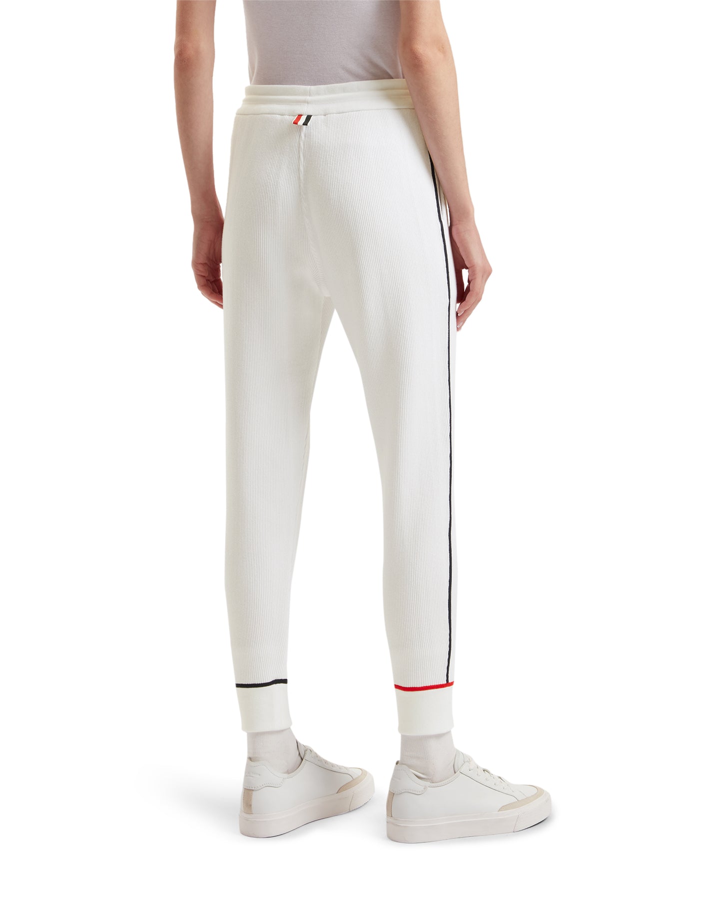 THOM BROWNE Rib contrast cover stitch sweatpants