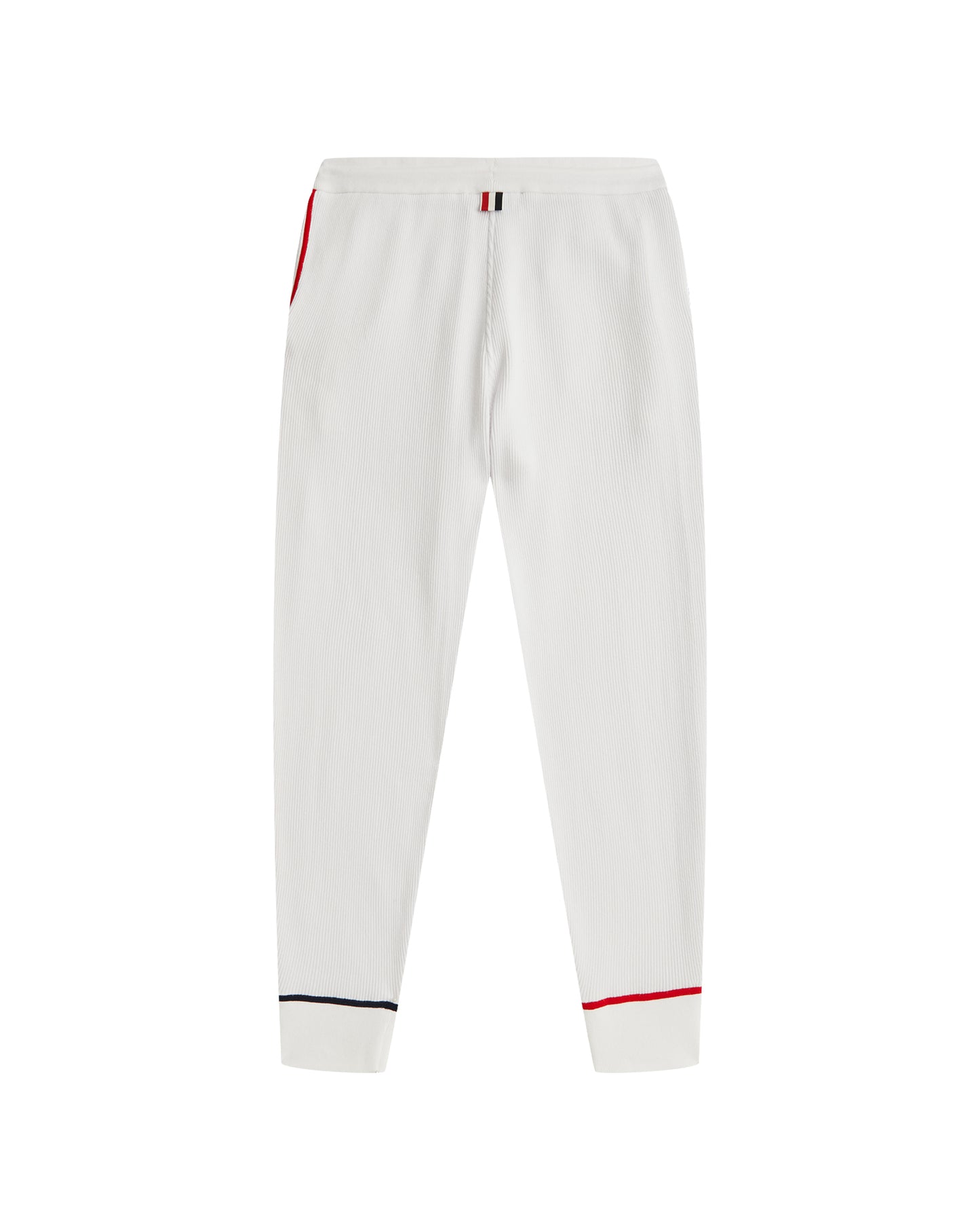 THOM BROWNE Rib contrast cover stitch sweatpants