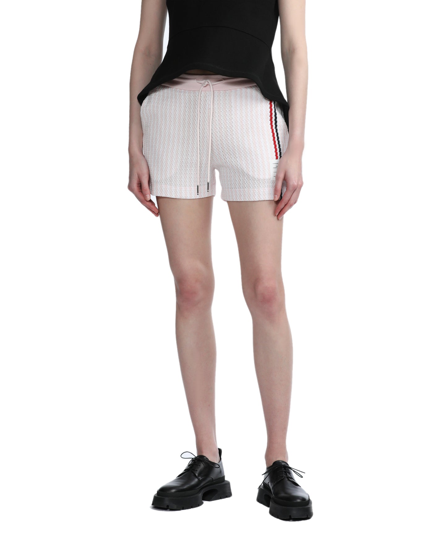 THOM BROWNE RWB stripe cotton knitted shorts