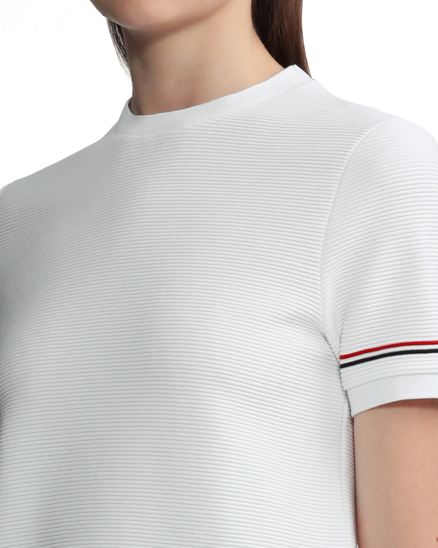 THOM BROWNE 4-bar shortsleeve sweatshirt