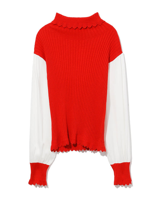 TSUMORI CHISATO Panelled ribbed sweater