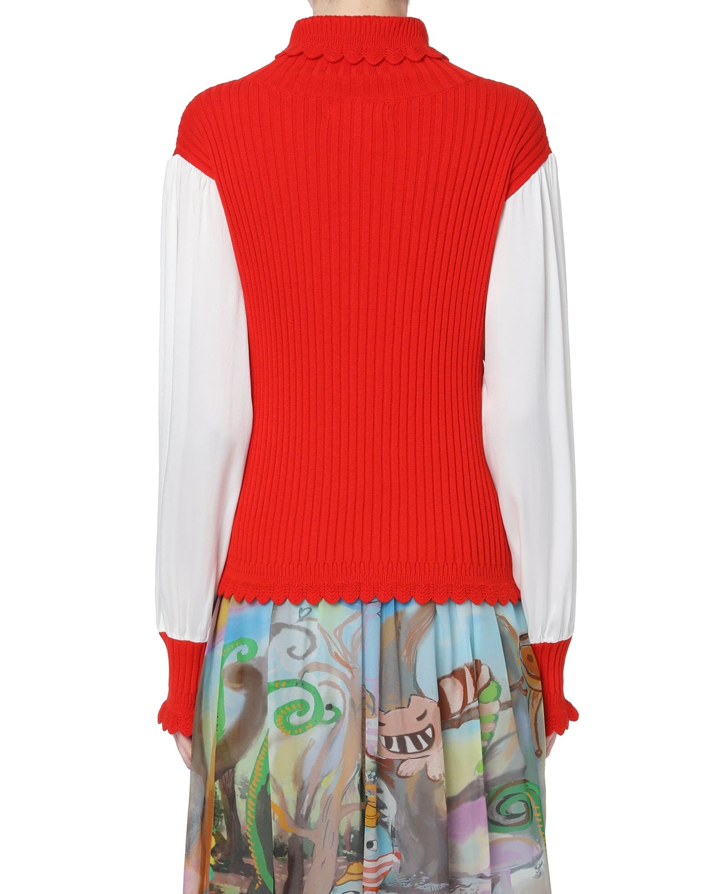 TSUMORI CHISATO Panelled ribbed sweater