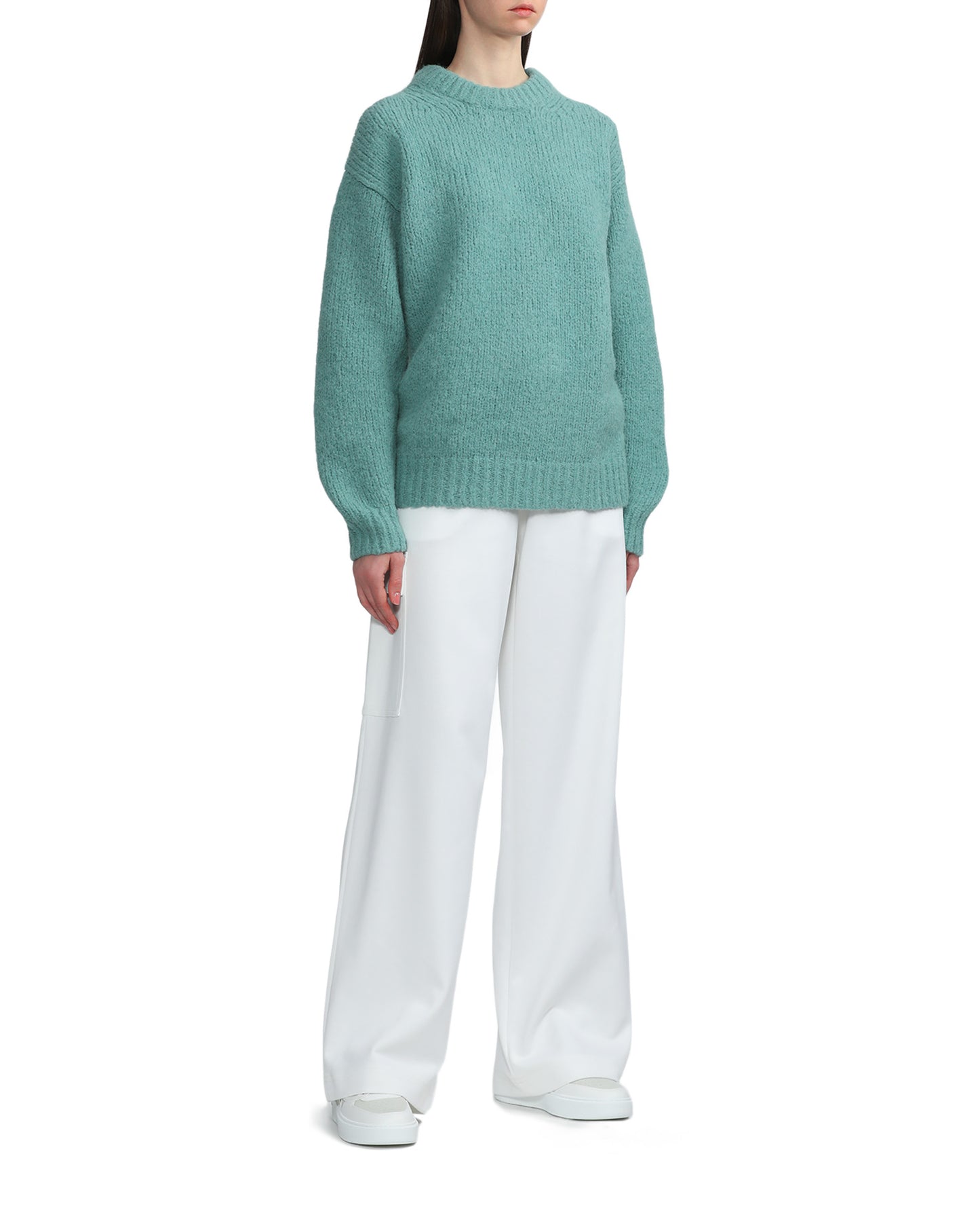 TIBI Airy alpaca crew neck pullover