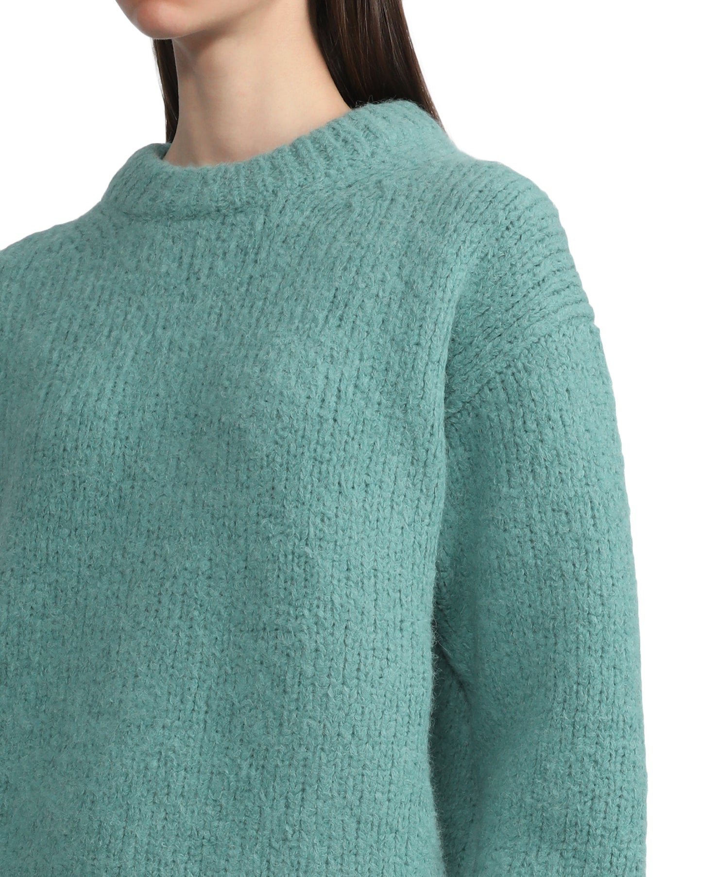 TIBI Airy alpaca crew neck pullover