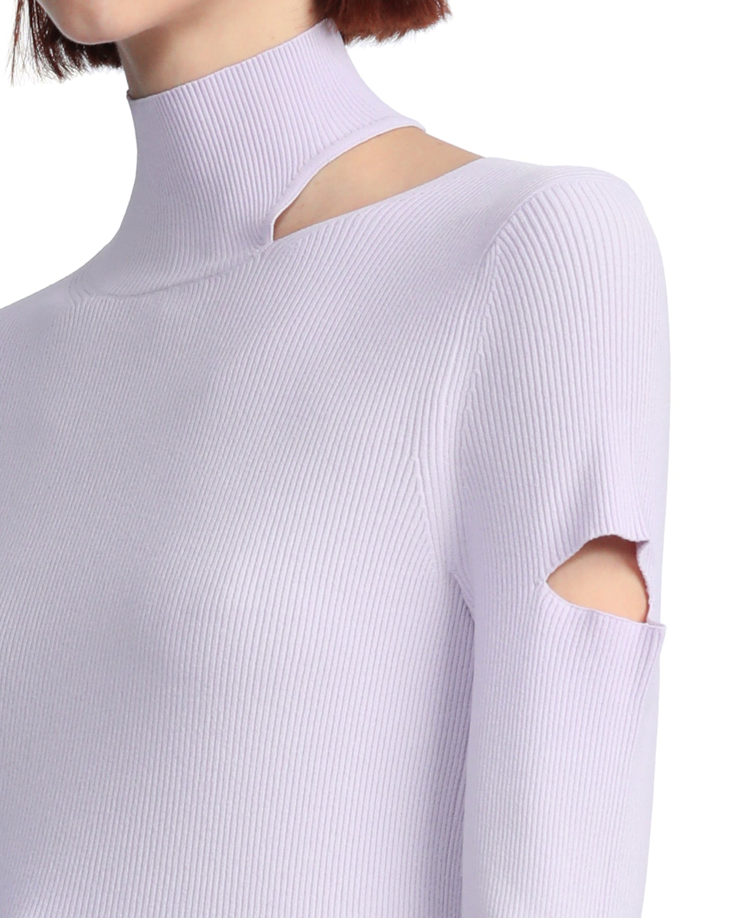 TIBI Cut-out turtleneck top