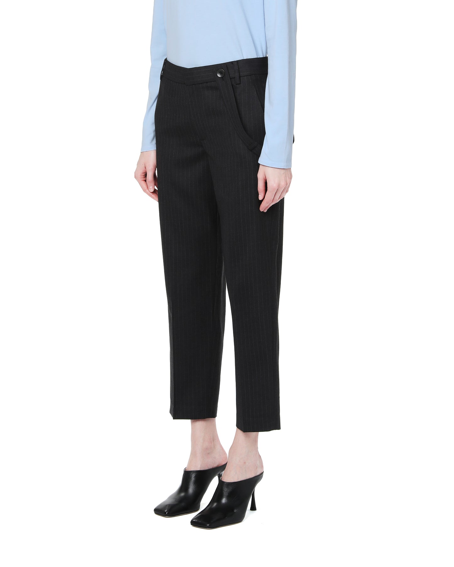 TIBI Pinstriped cropped pants