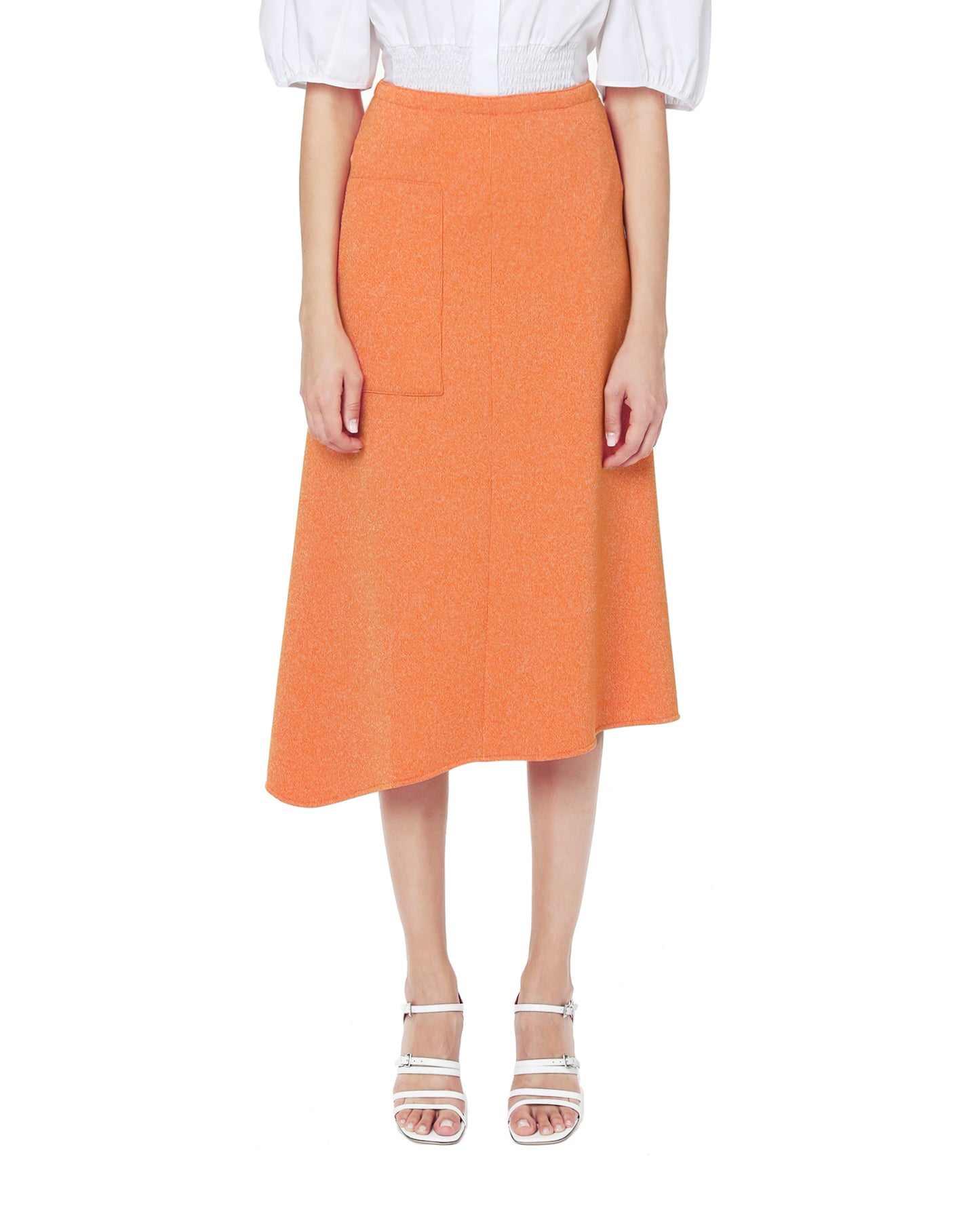 TIBI Asymmetric patch pocket skirt