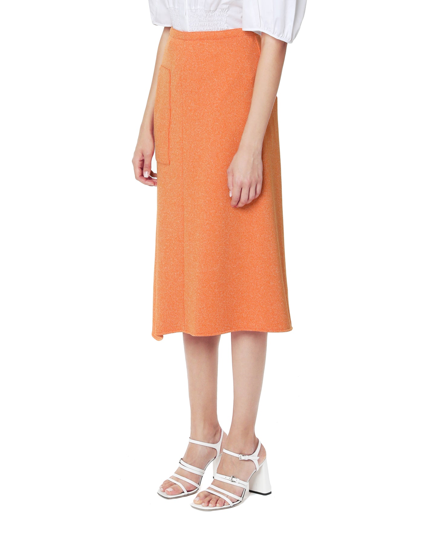 TIBI Asymmetric patch pocket skirt