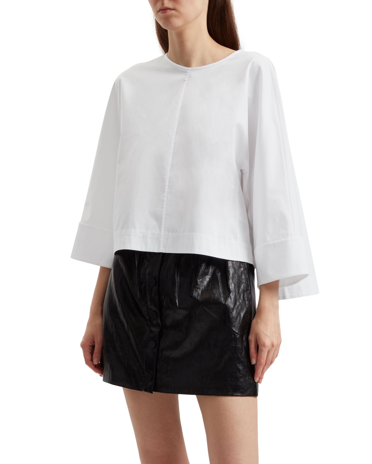 TIBI Eco poplin sculpted top