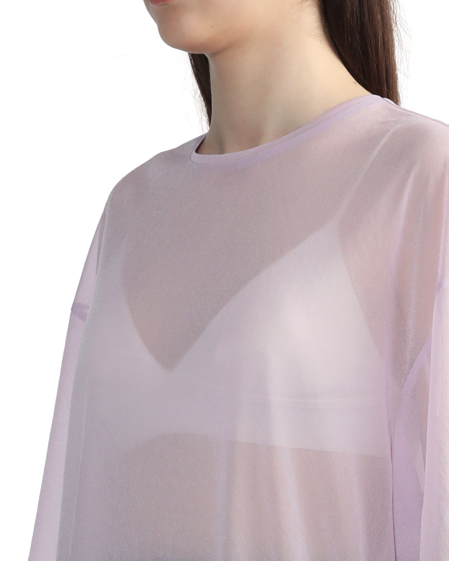 TIBI Sheer gauze easy tee